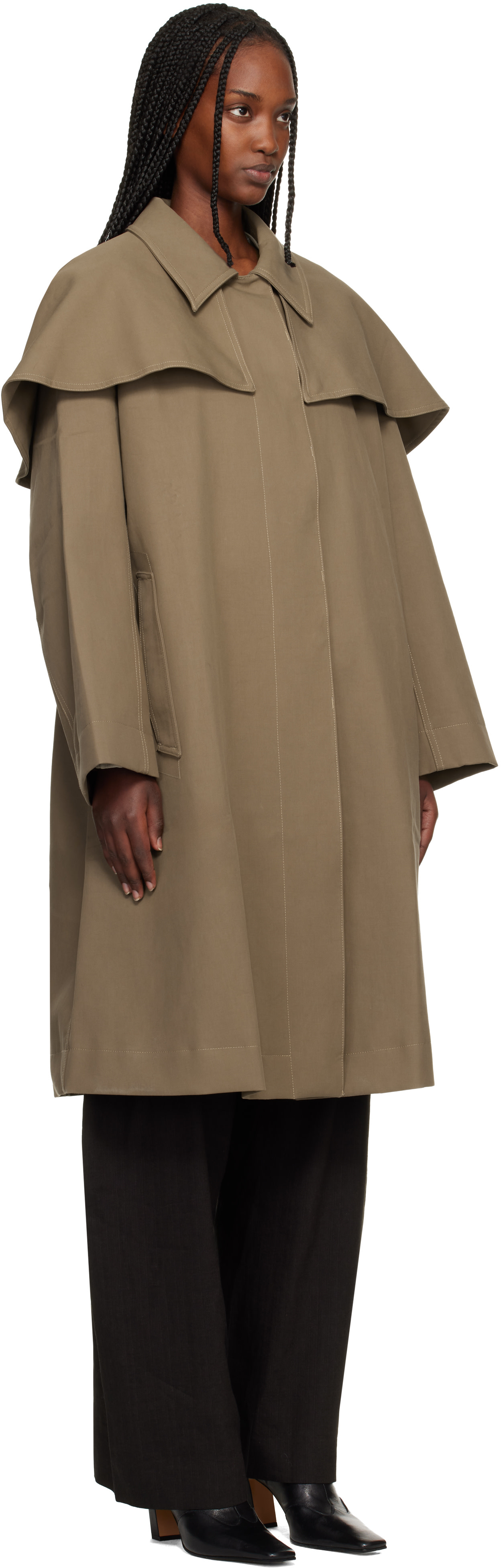 Studio Nicholson: Beige Haver Trench Coat | SSENSE