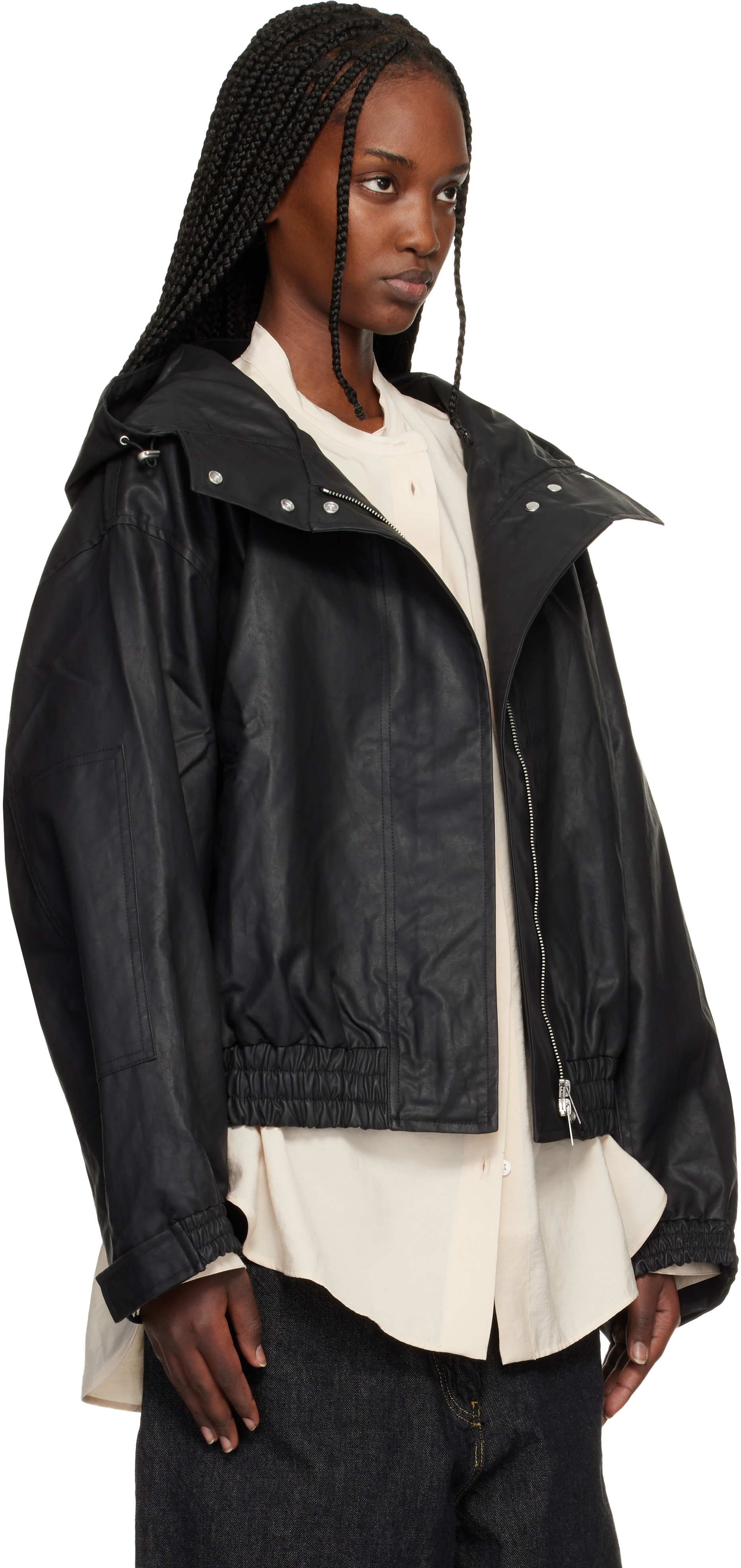 Studio Nicholson: Black Cabot Jacket | SSENSE