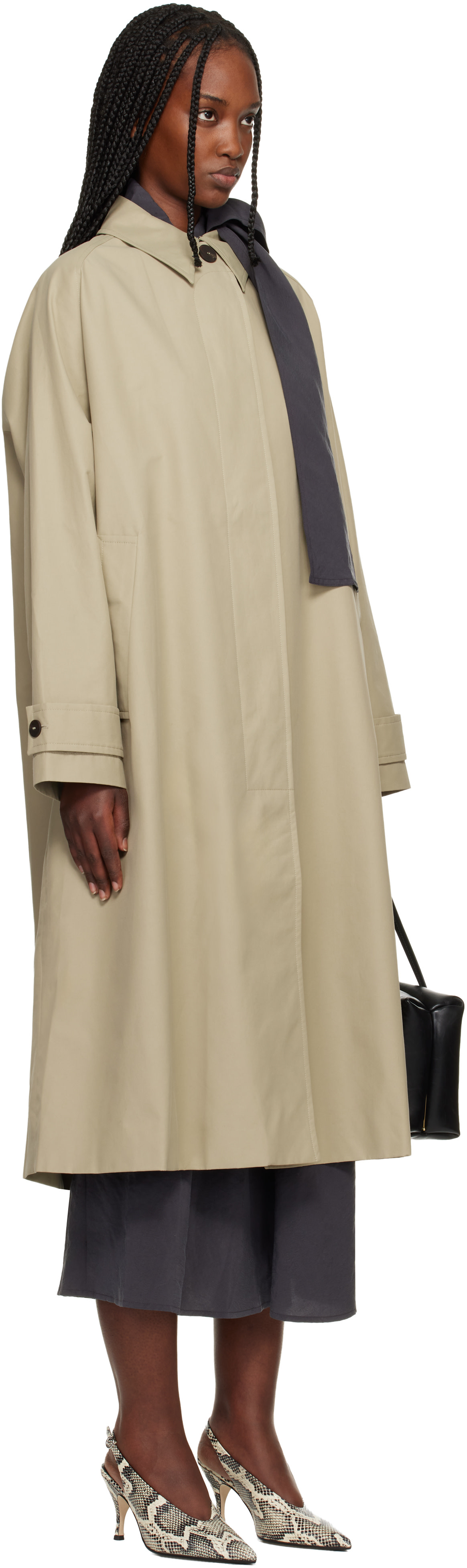 Studio Nicholson - Trench Holin beige en coton technique