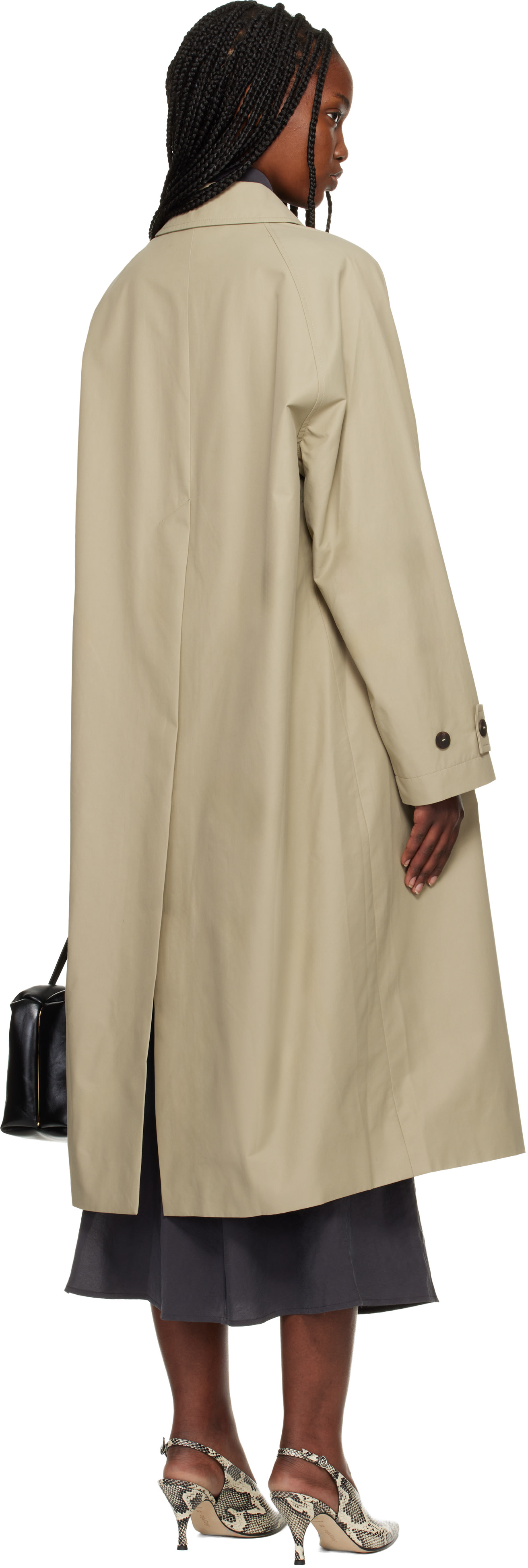 Studio Nicholson - Trench Holin beige en coton technique