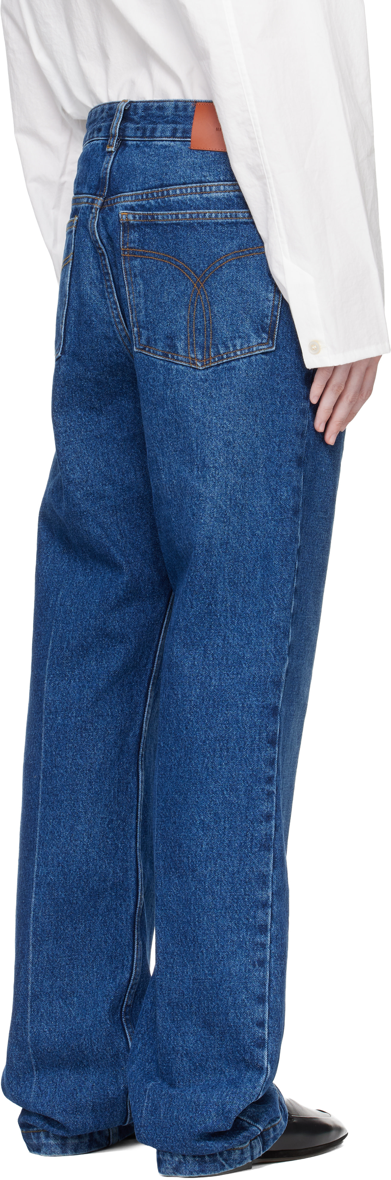 Studio Nicholson - Jean Barra bleu en denim