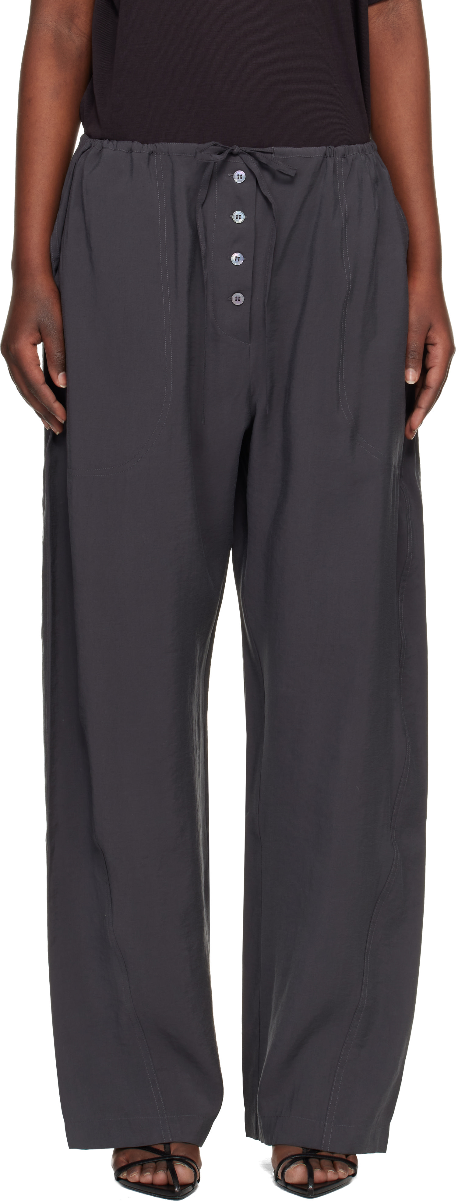 Studio Nicholson - Pantalon Hera gris