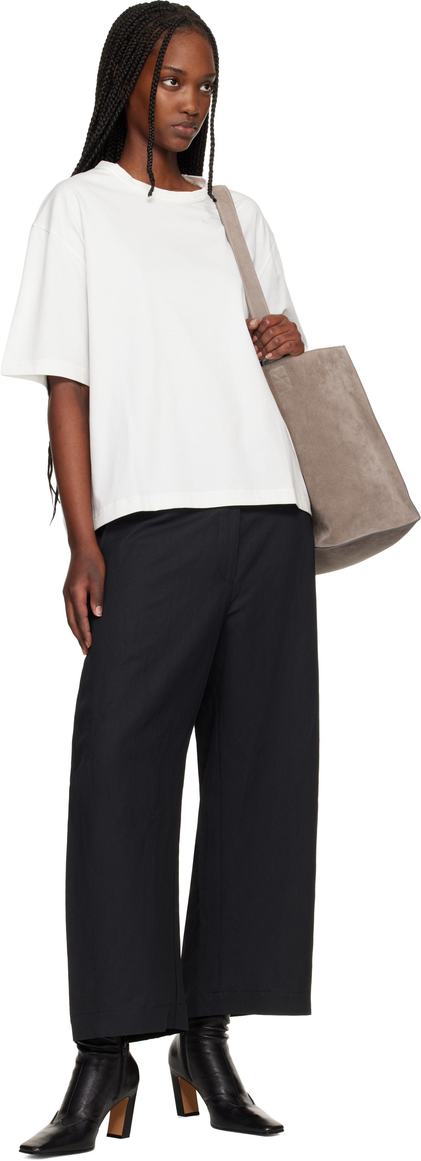 Studio Nicholson - Pantalon Chalco noir en lin