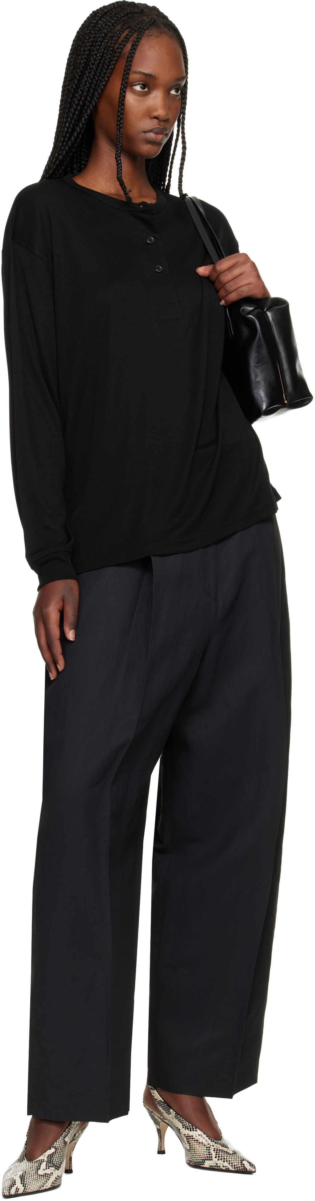 Studio Nicholson - Pantalon Nasser noir