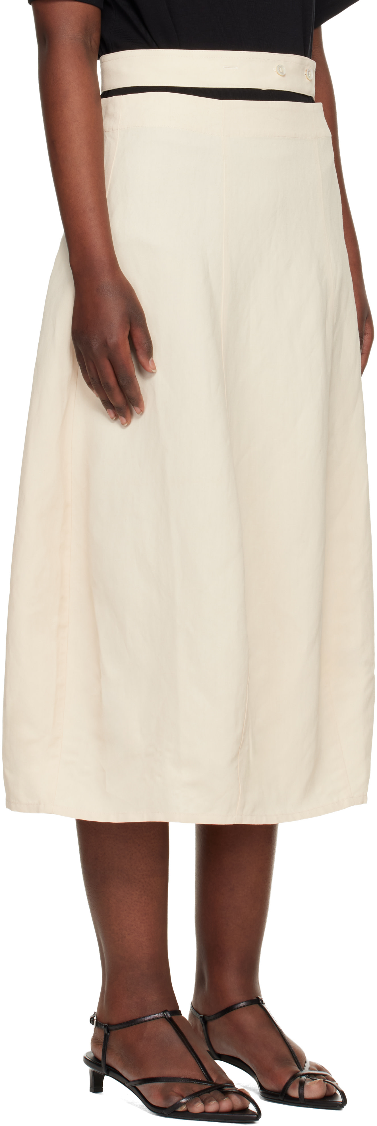Studio Nicholson - Jupe midi Orcha beige