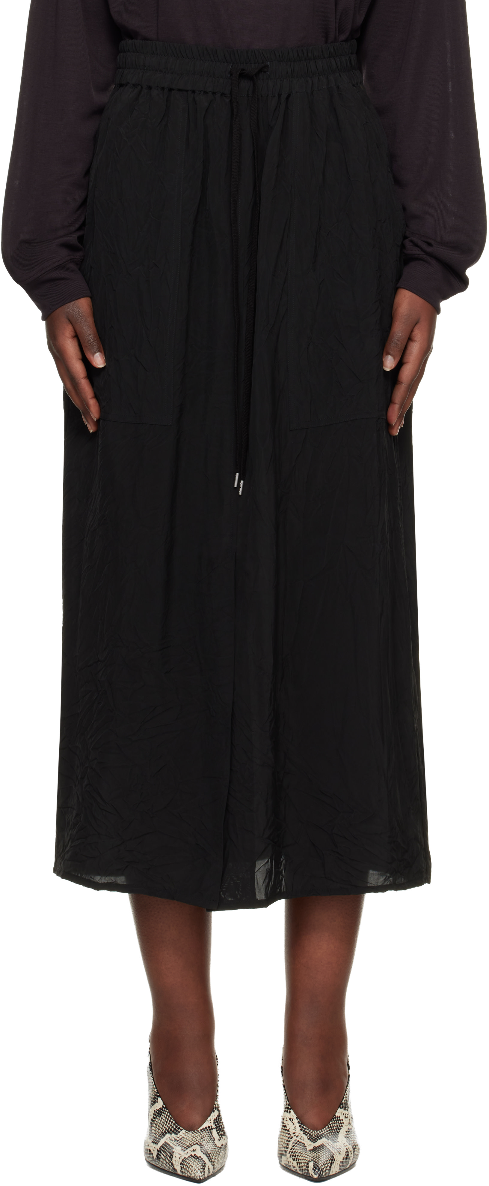 Studio Nicholson - Black Oates Midi Skirt