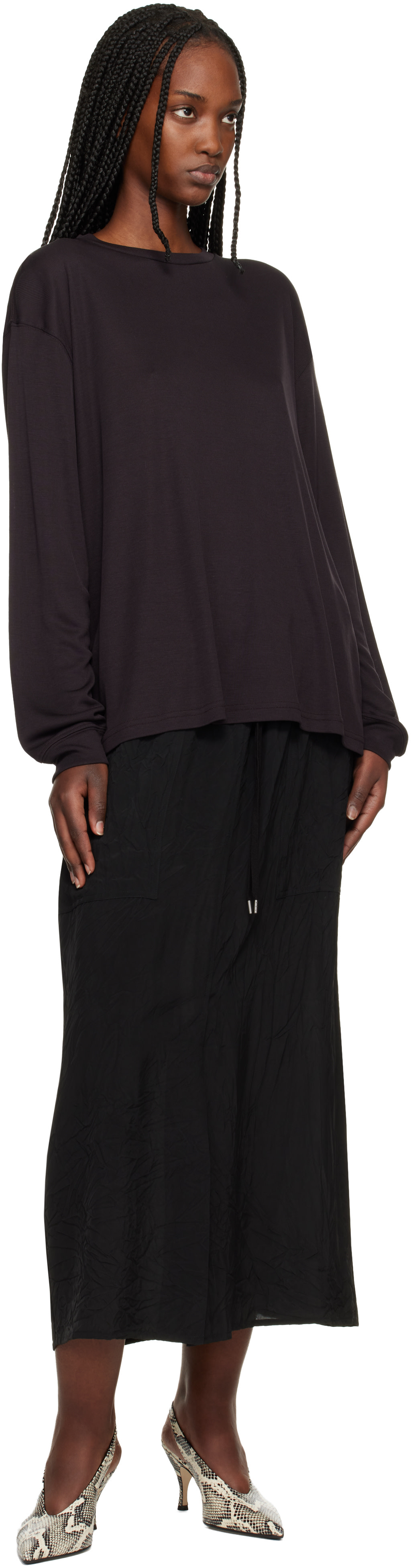 Studio Nicholson - Black Oates Midi Skirt