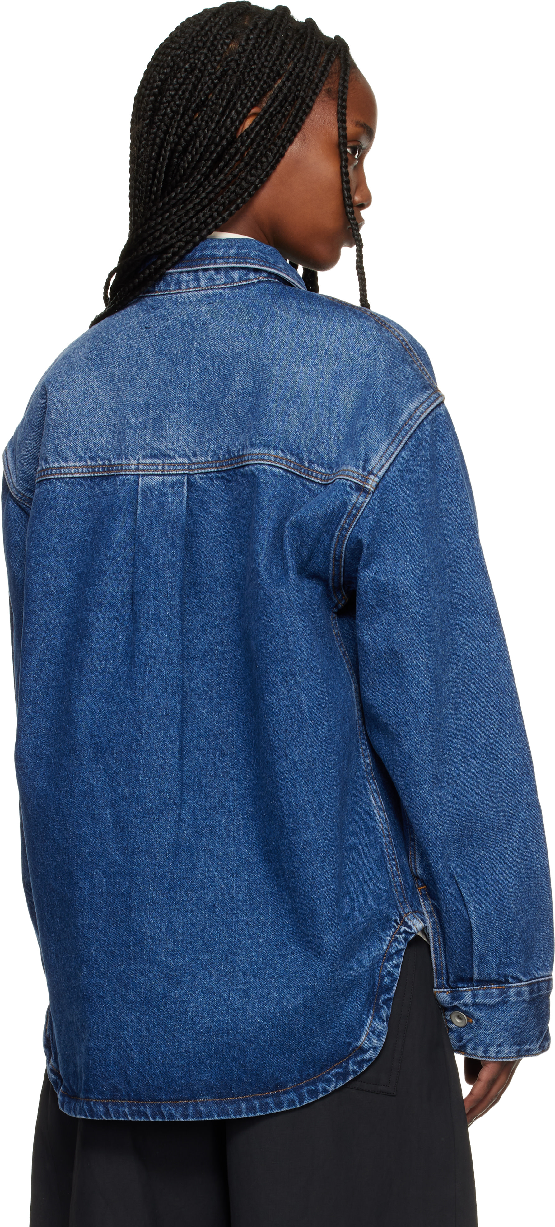 Studio Nicholson - Chemise Paso bleue en denim