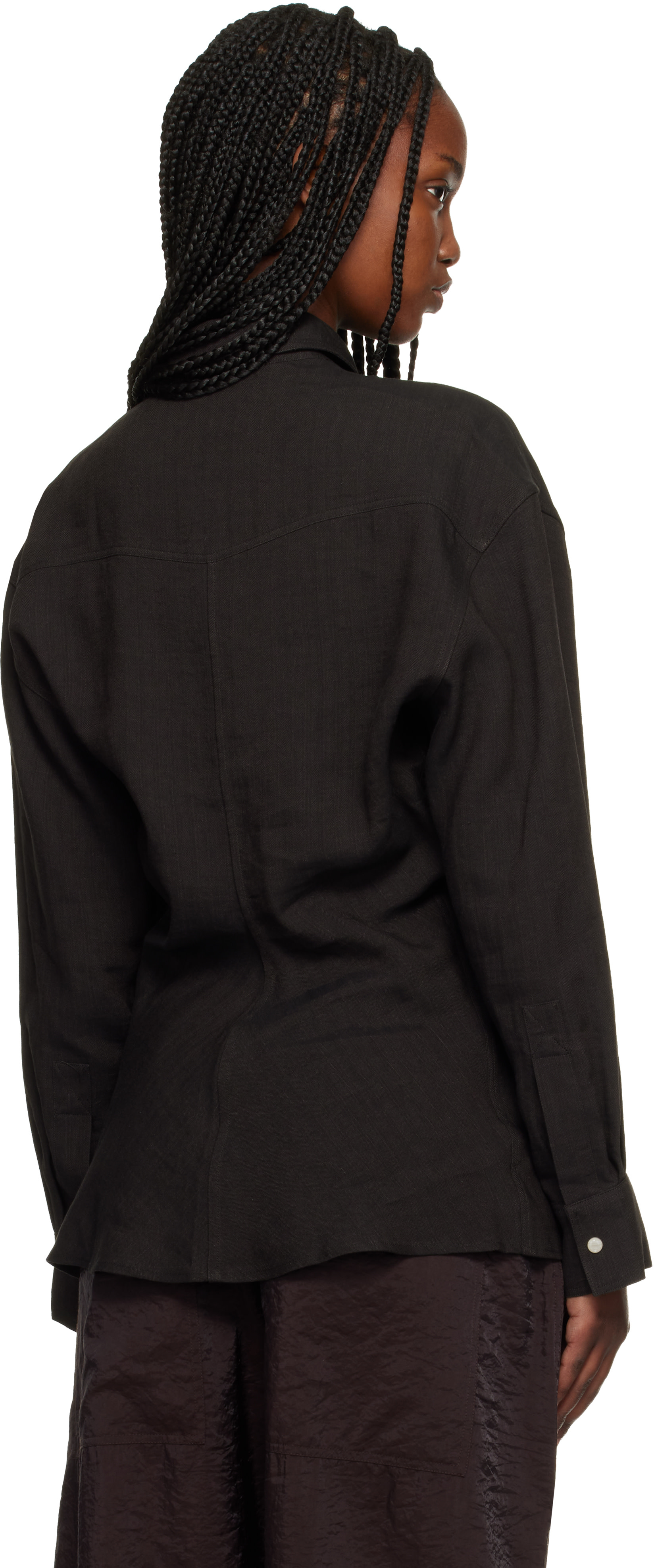 Studio Nicholson - Chemise Krauss brune