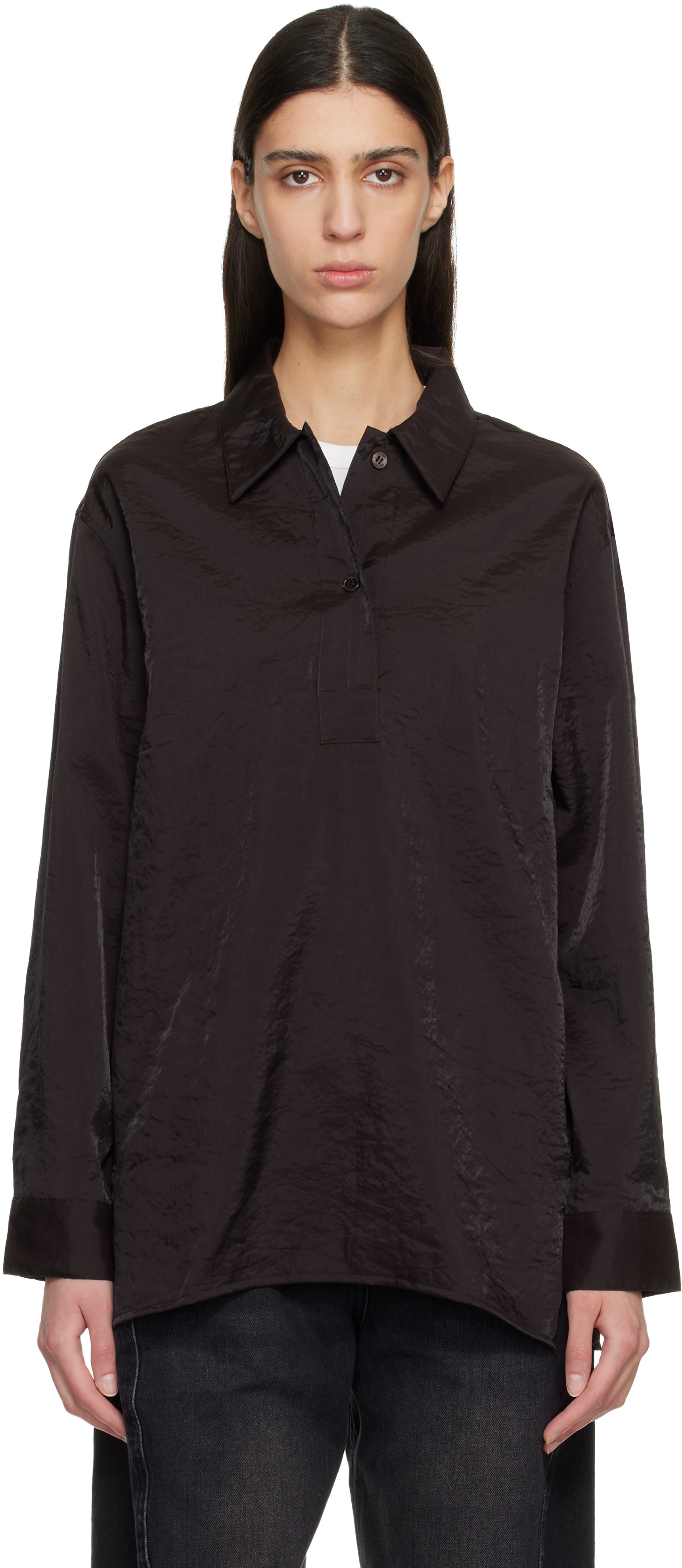 Studio Nicholson - Chemise Pinole bourgogne