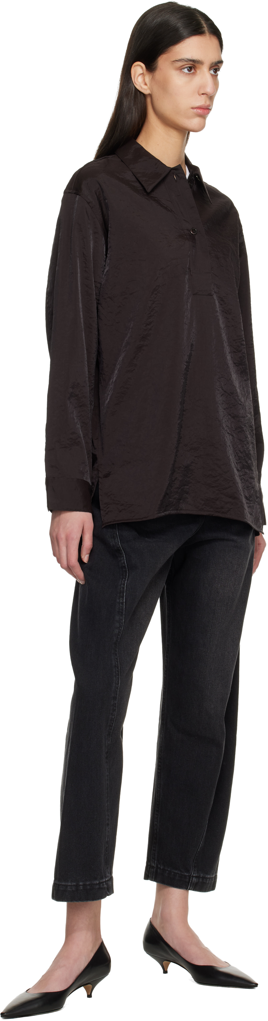 Studio Nicholson - Chemise Pinole bourgogne