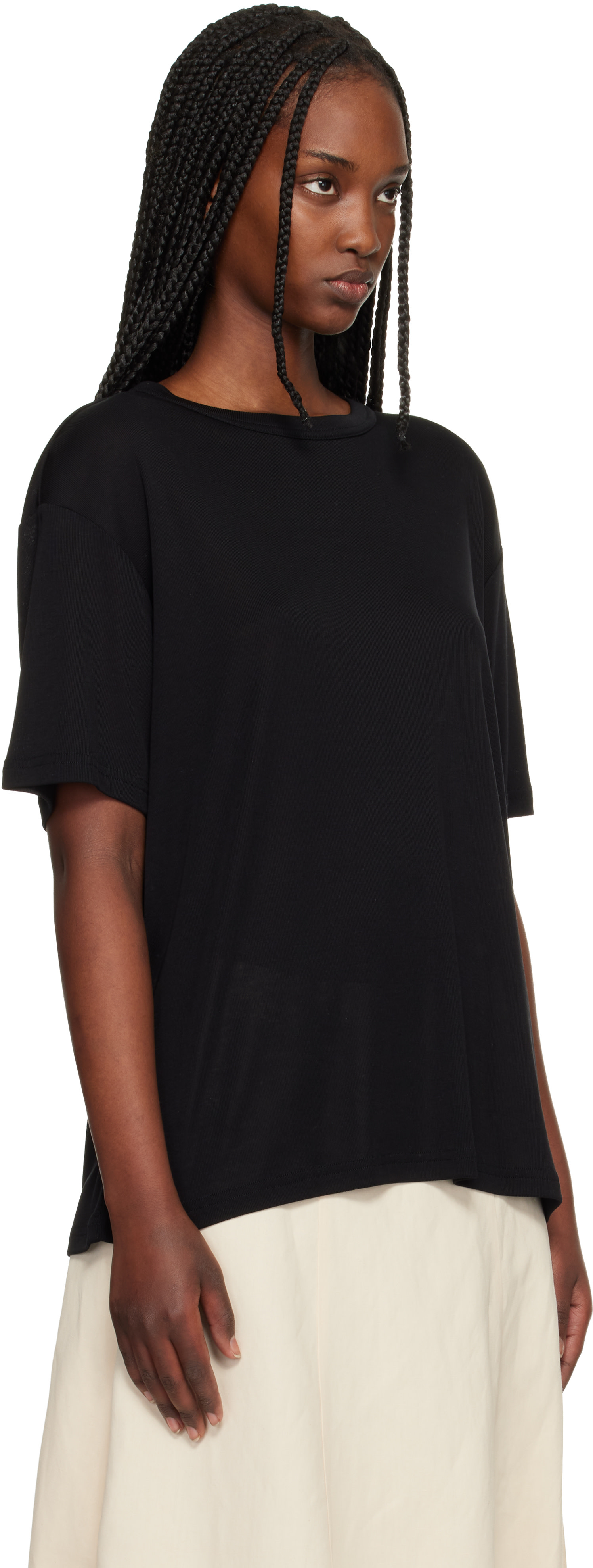 Studio Nicholson: Black Rond T-shirt | SSENSE