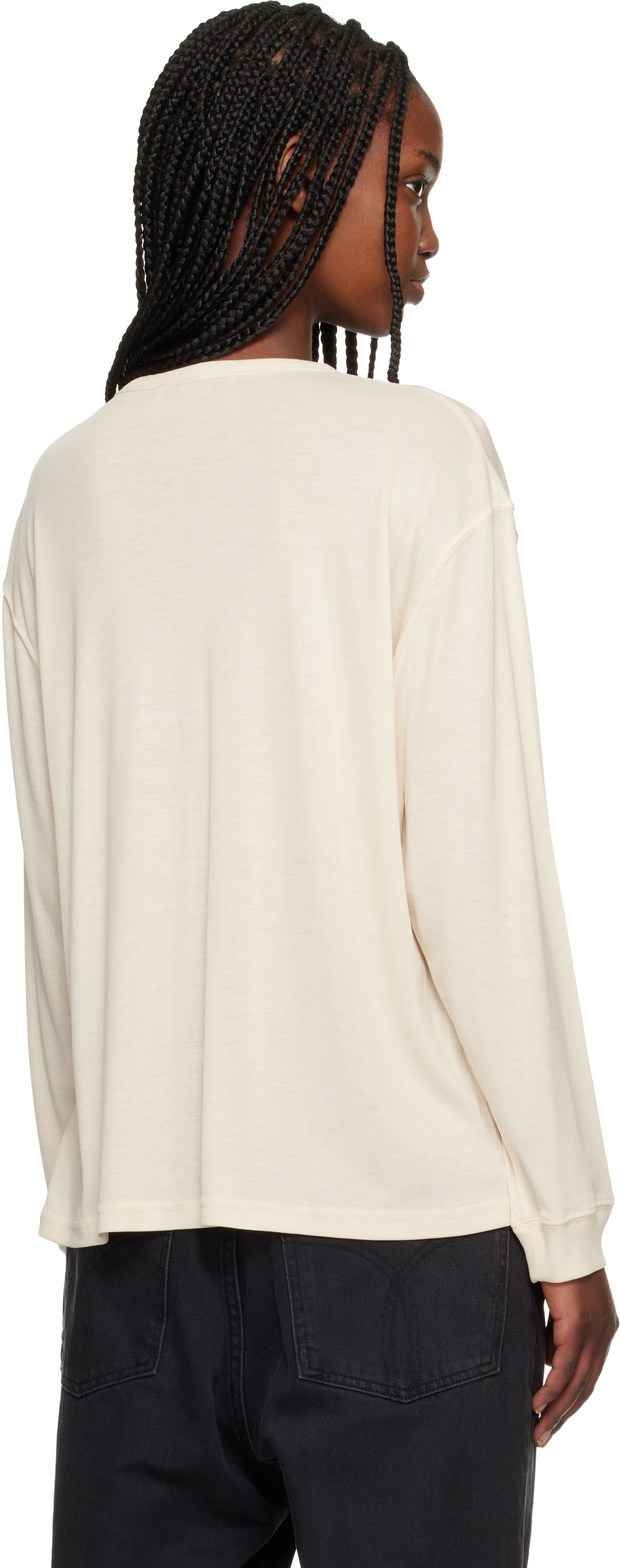 Studio Nicholson - Henley Rutas beige en jersey