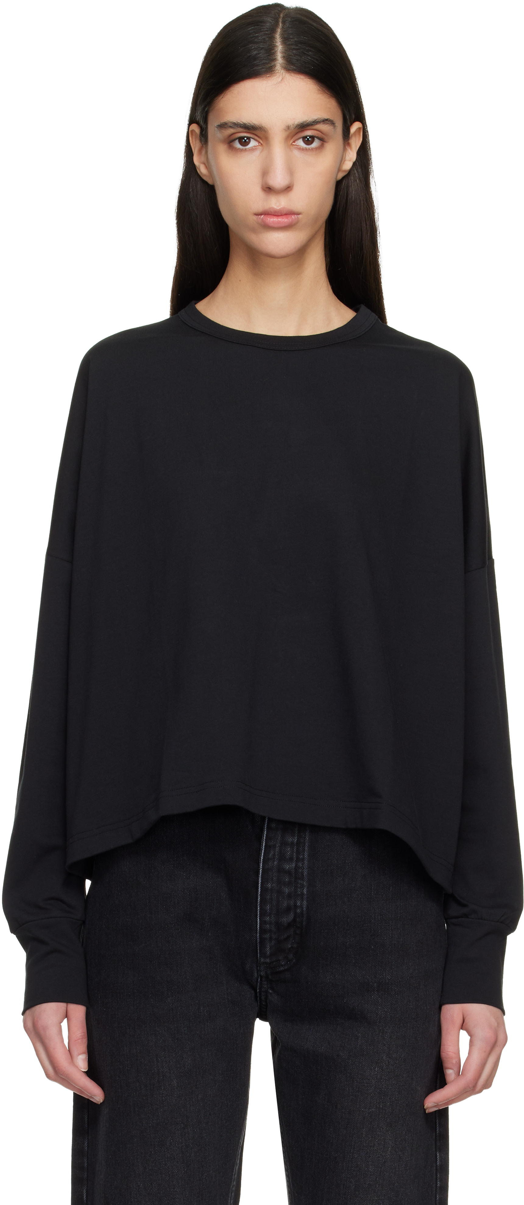 Studio Nicholson - T-shirt à manches longues Loop noir