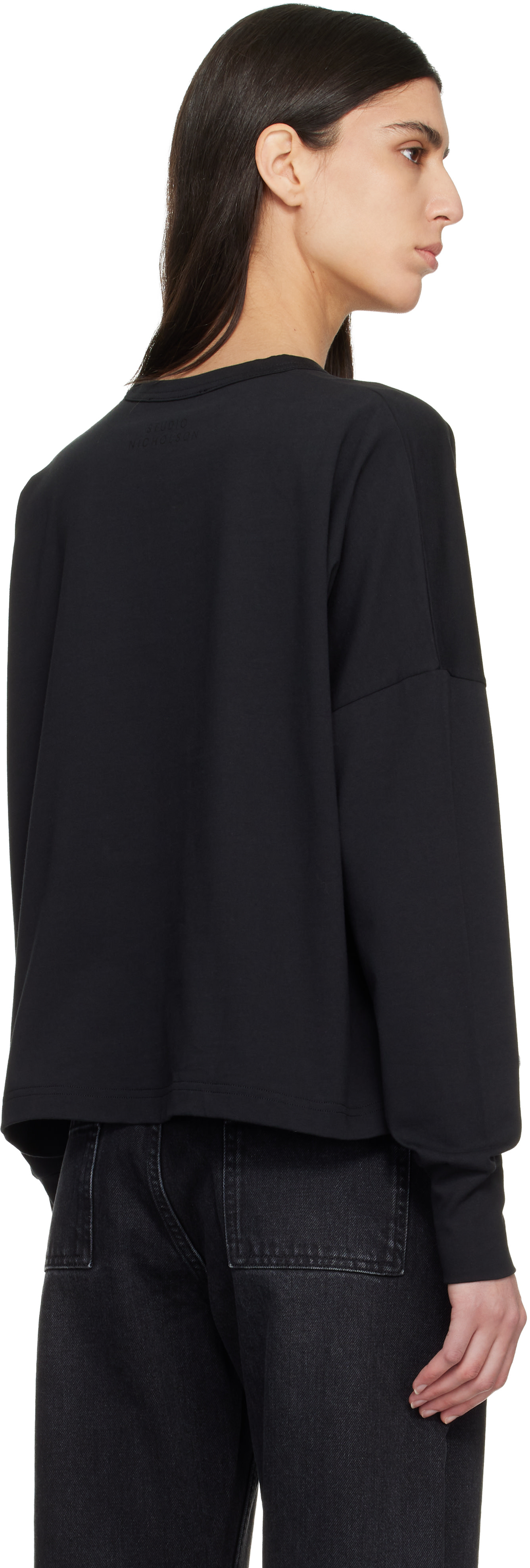 Studio Nicholson - T-shirt à manches longues Loop noir