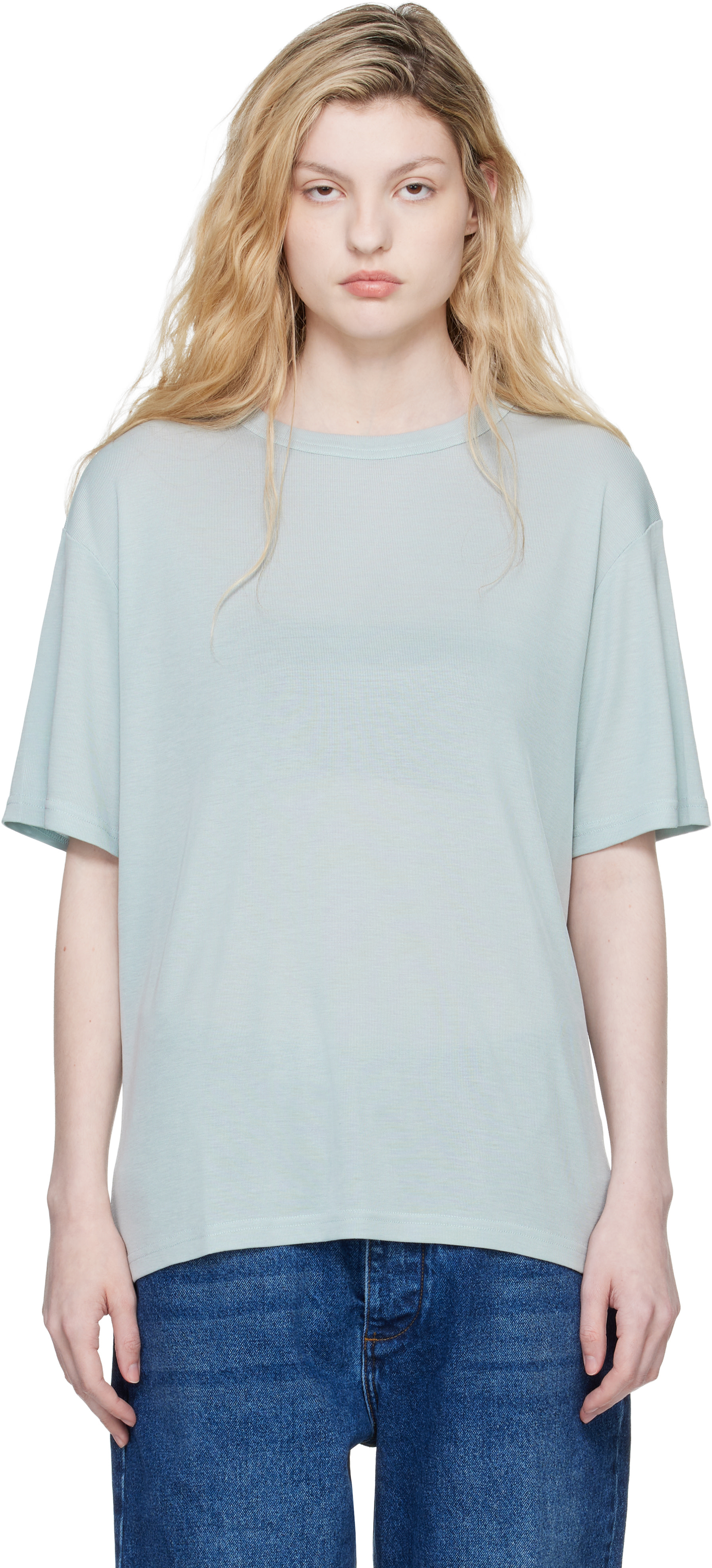 Studio Nicholson - T-shirt Rond bleu