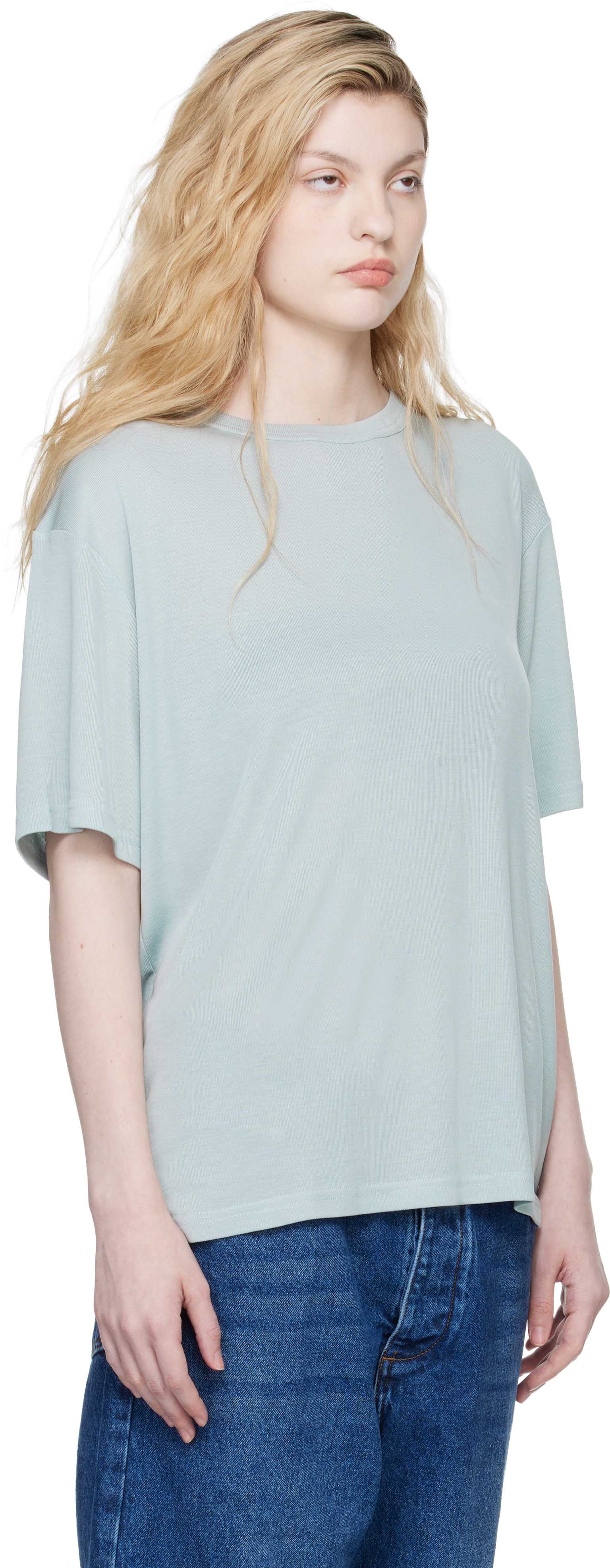 Studio Nicholson - T-shirt Rond bleu