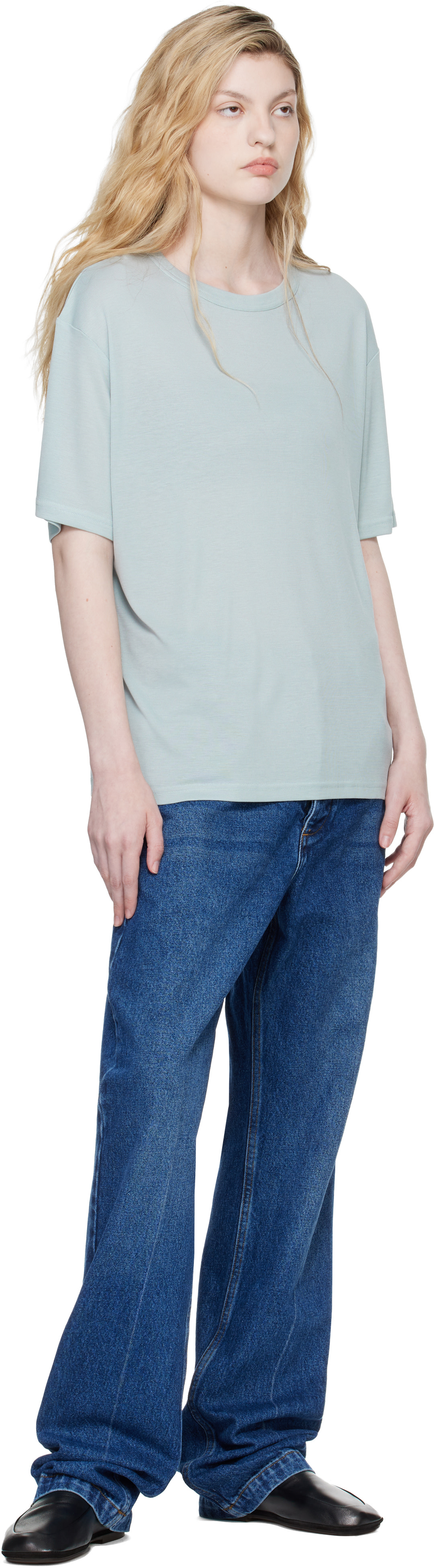 Studio Nicholson - T-shirt Rond bleu