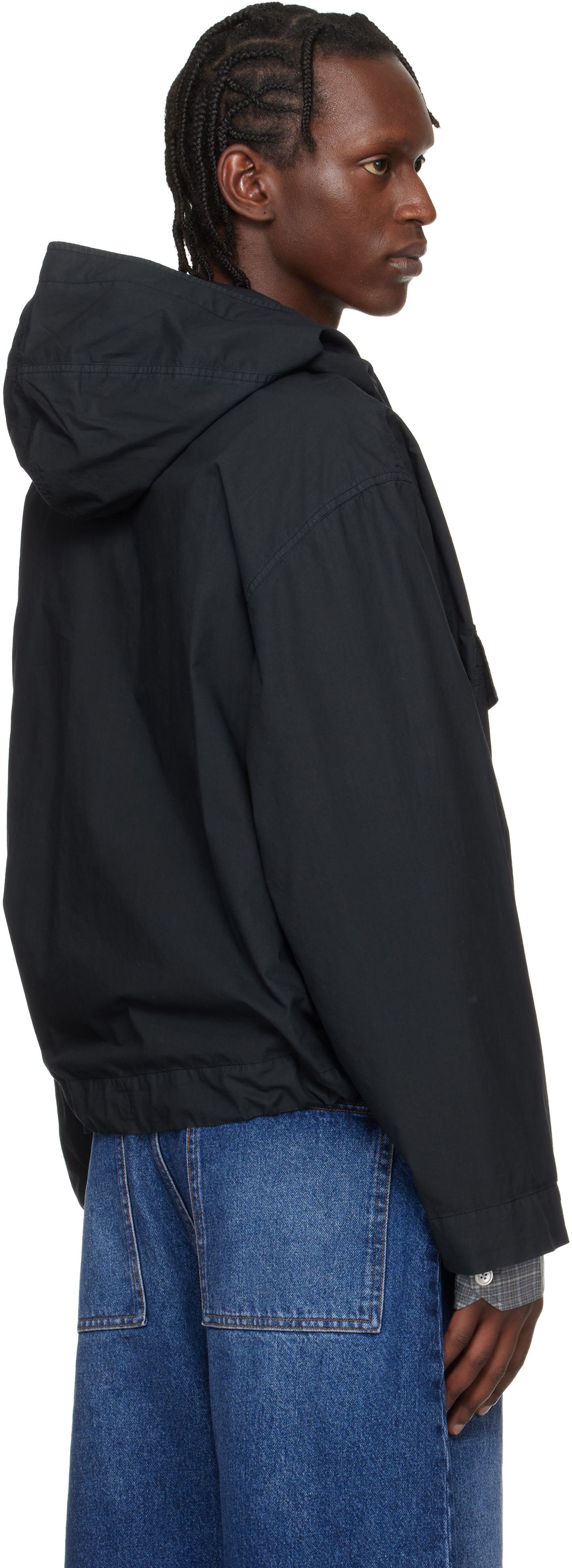 Studio Nicholson: Navy Aaron Levine Edition Kirby Popover Jacket