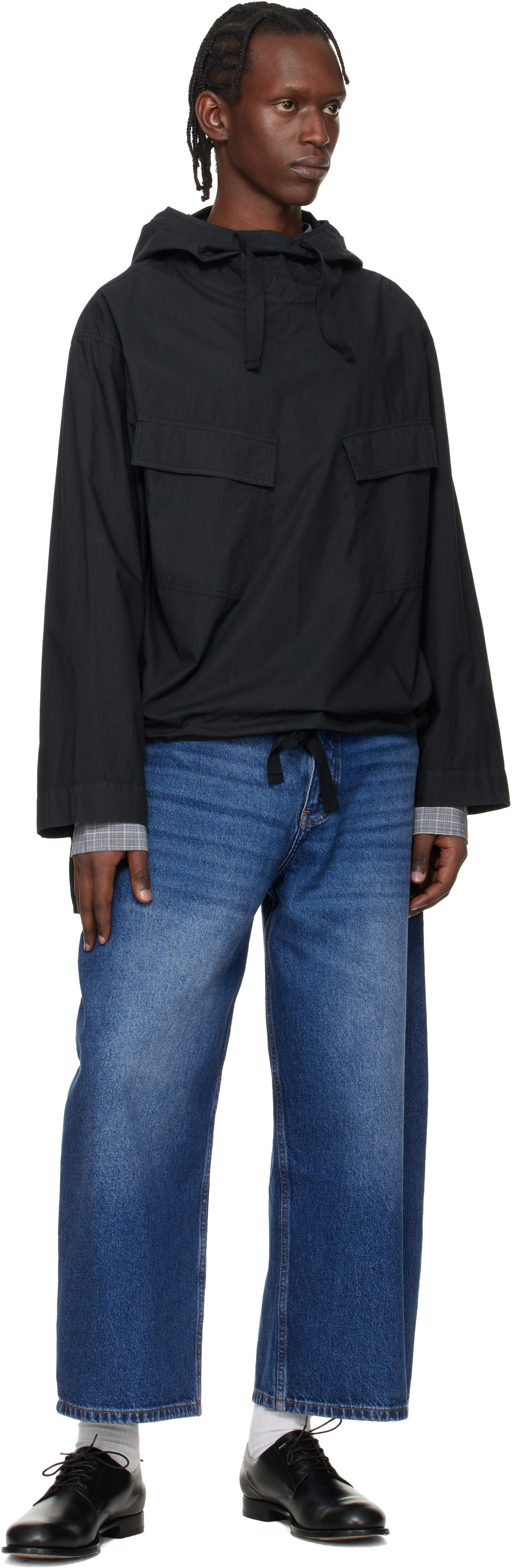 Studio Nicholson: Navy Aaron Levine Edition Kirby Popover Jacket