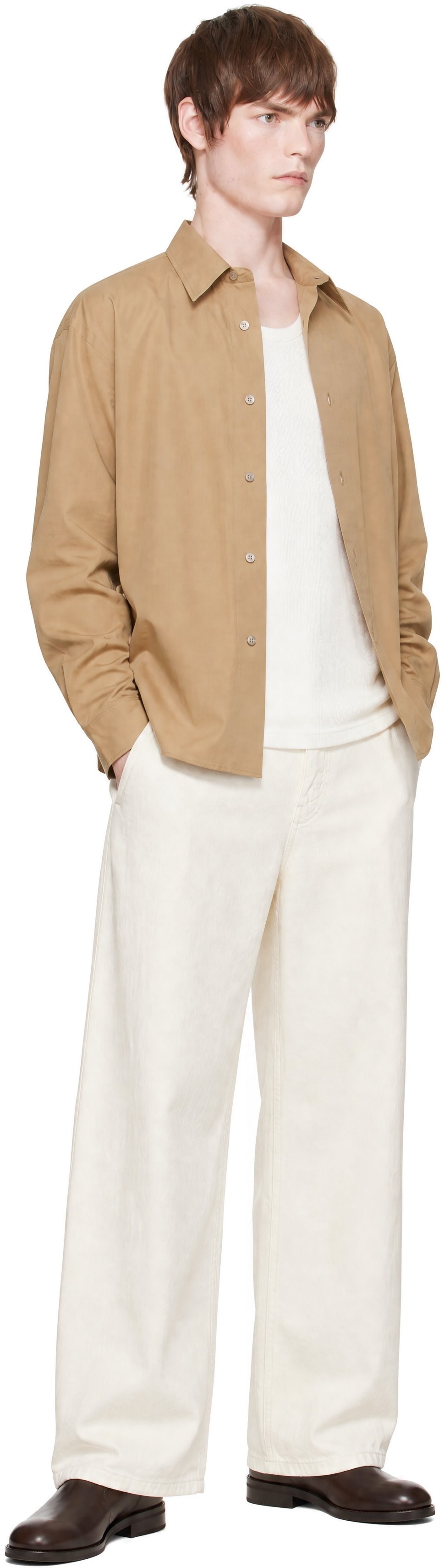 Studio Nicholson - Off-White Paolo Wide Leg Jeans