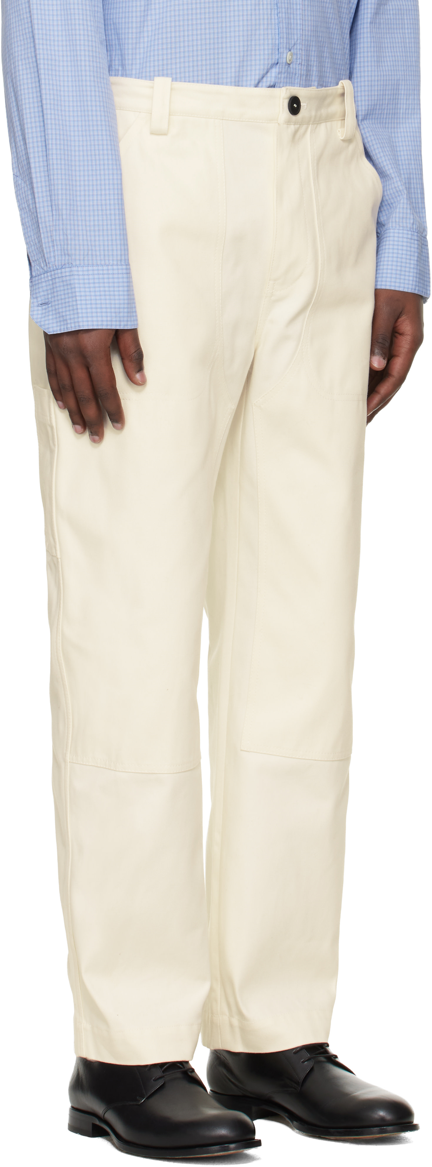 Studio Nicholson - White Aaron Levine Edition Denver Trousers