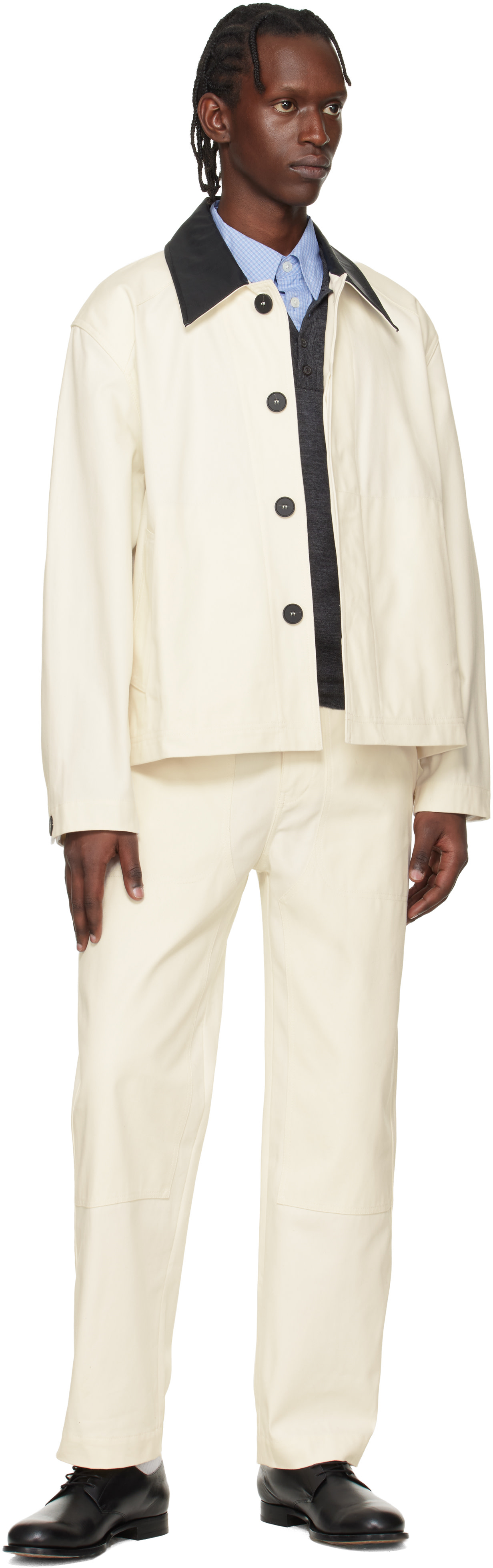 Studio Nicholson - White Aaron Levine Edition Denver Trousers