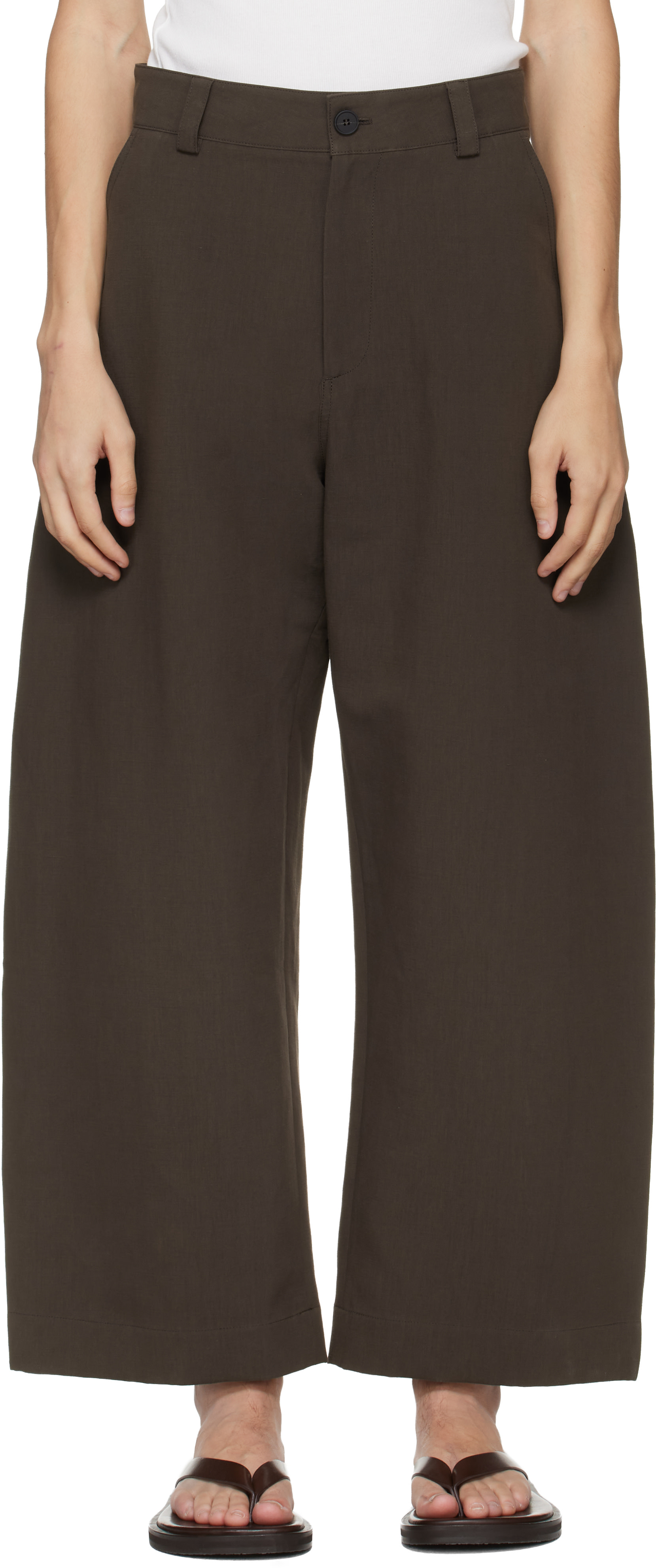 Studio Nicholson - Pantalon Levy brun