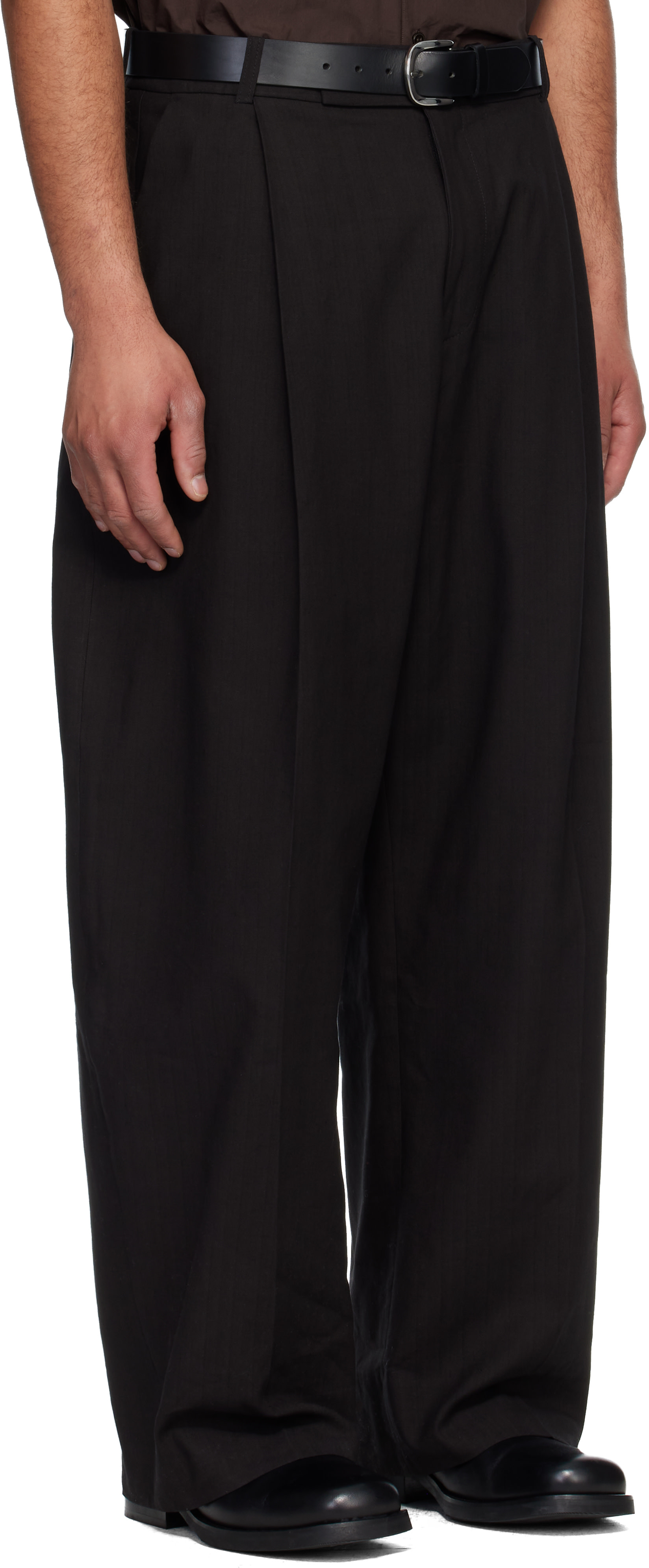 Studio Nicholson - Pantalon Pull noir