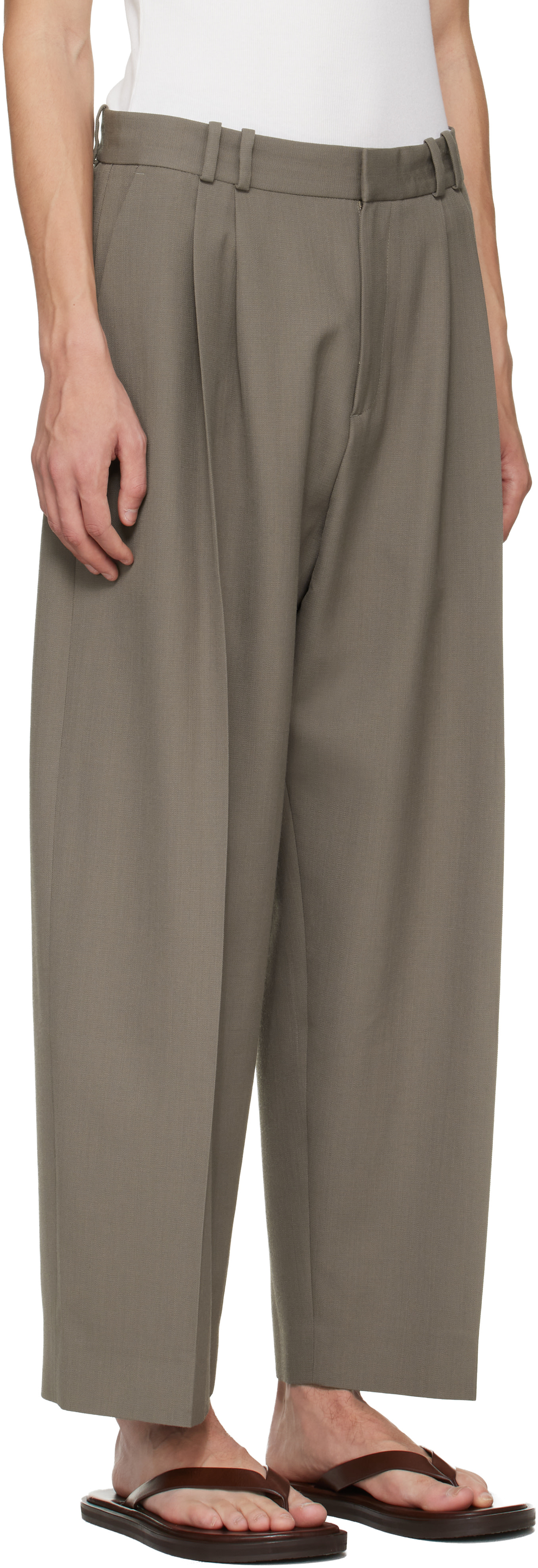 Studio Nicholson - Pantalon Line kaki
