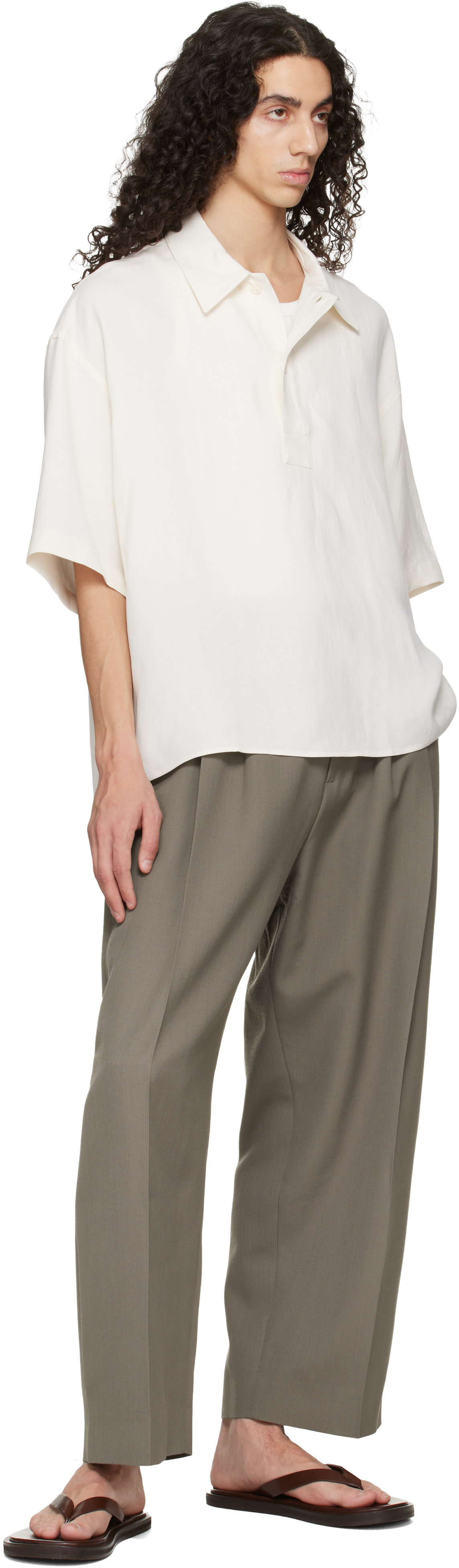 Studio Nicholson - Pantalon Line kaki