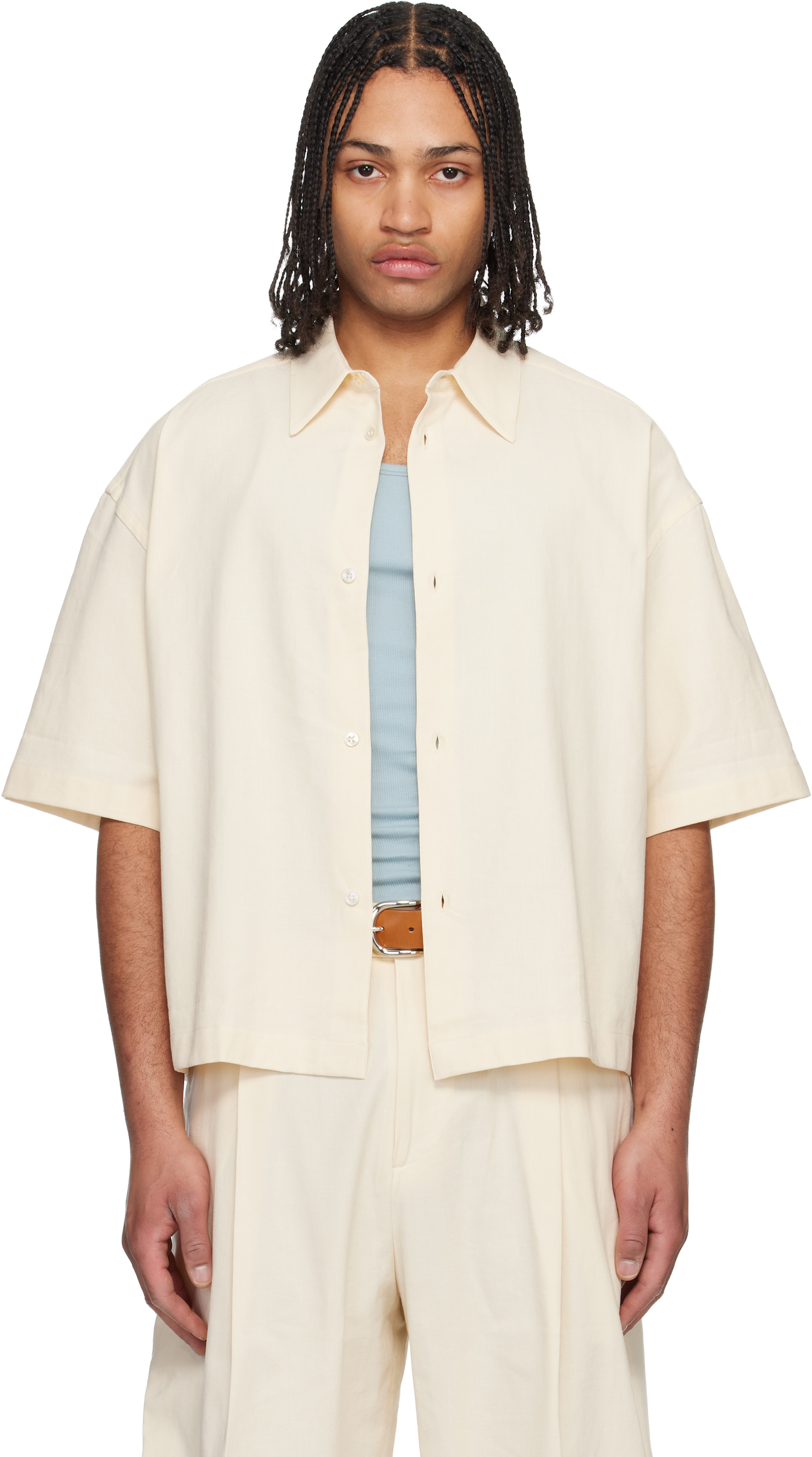 Studio Nicholson - Chemise Sanko blanc cassé