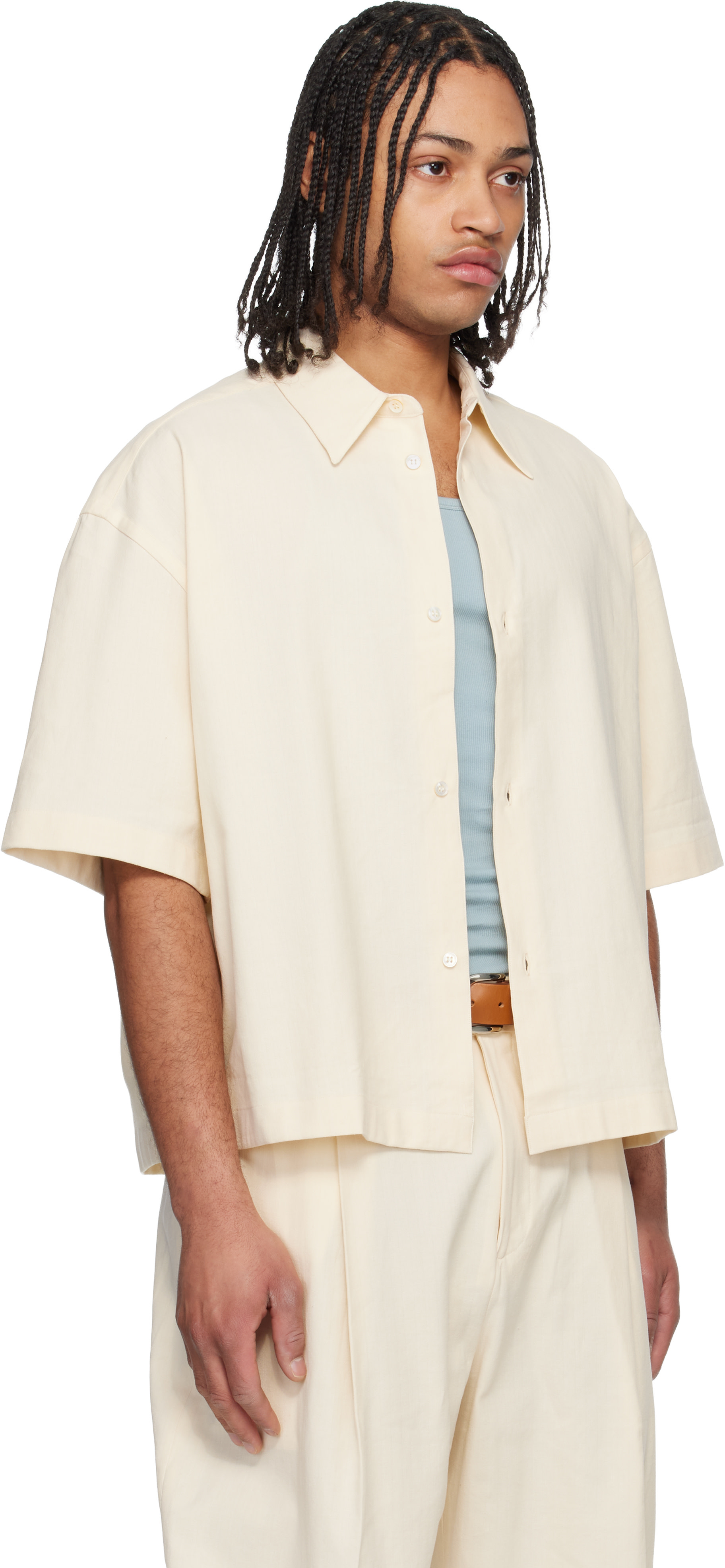 Studio Nicholson - Chemise Sanko blanc cassé