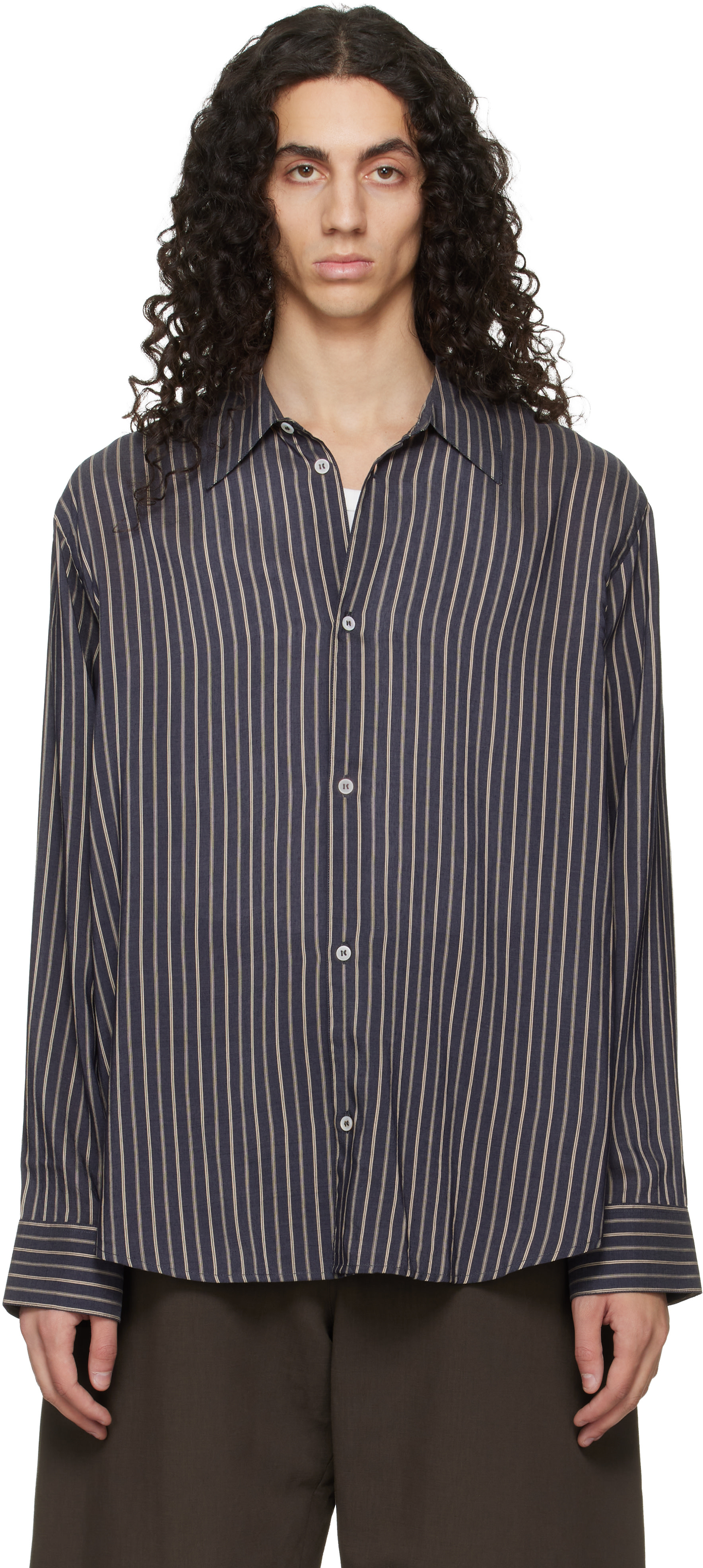 Studio Nicholson - Chemise View bleu marine