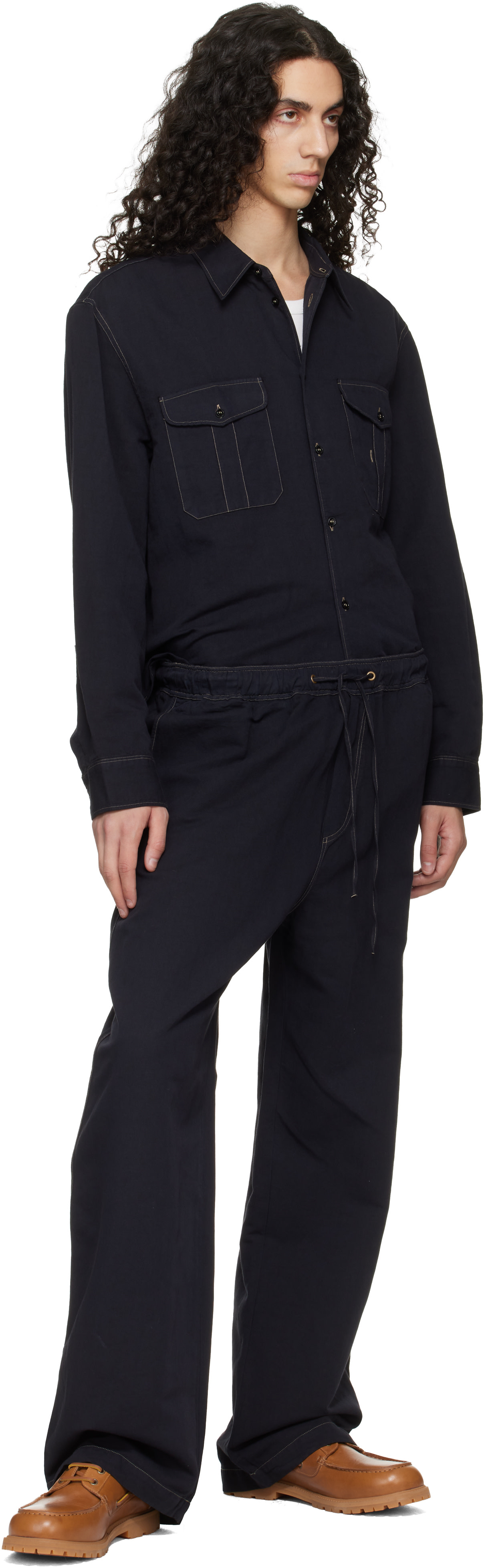 Studio Nicholson - Chemise Louro noire