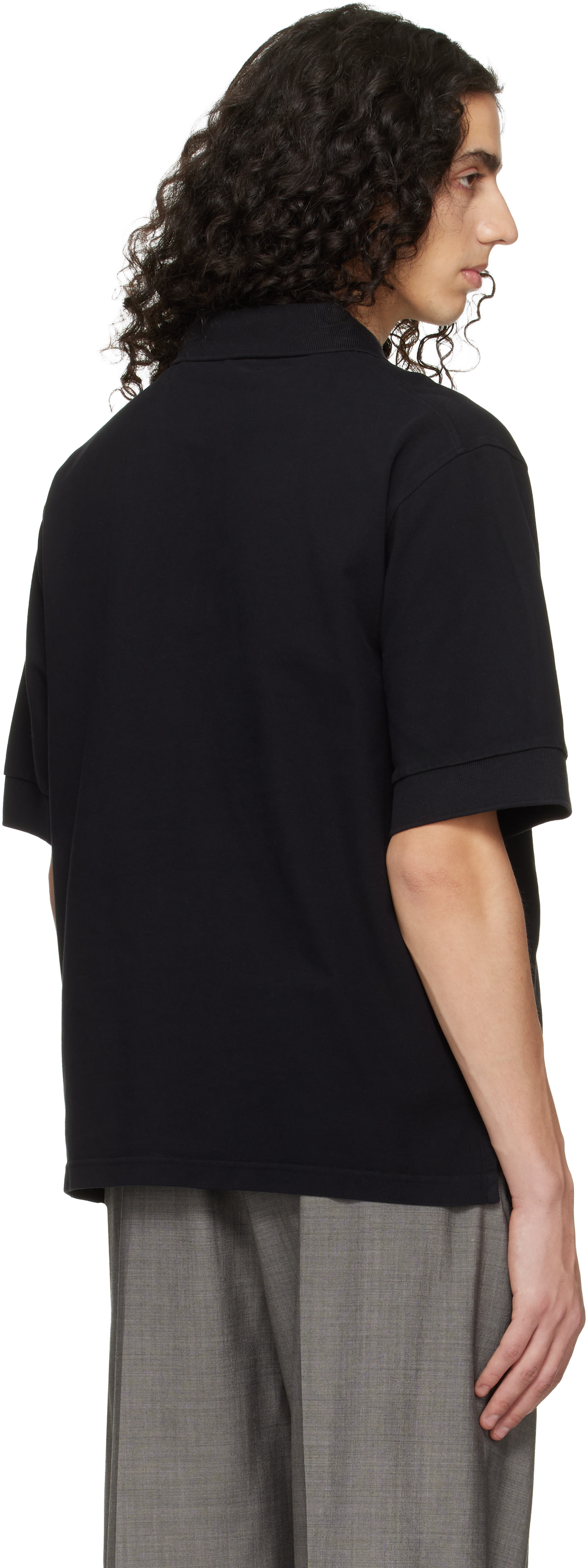 Studio Nicholson - Black Balaton Jersey Polo