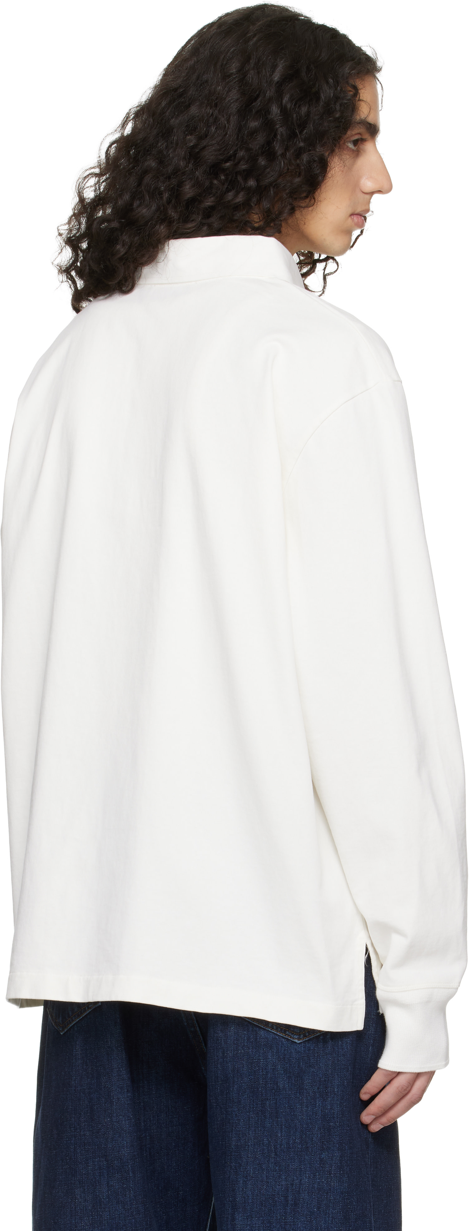 Studio Nicholson: Off-White Alyk Jersey Polo | SSENSE
