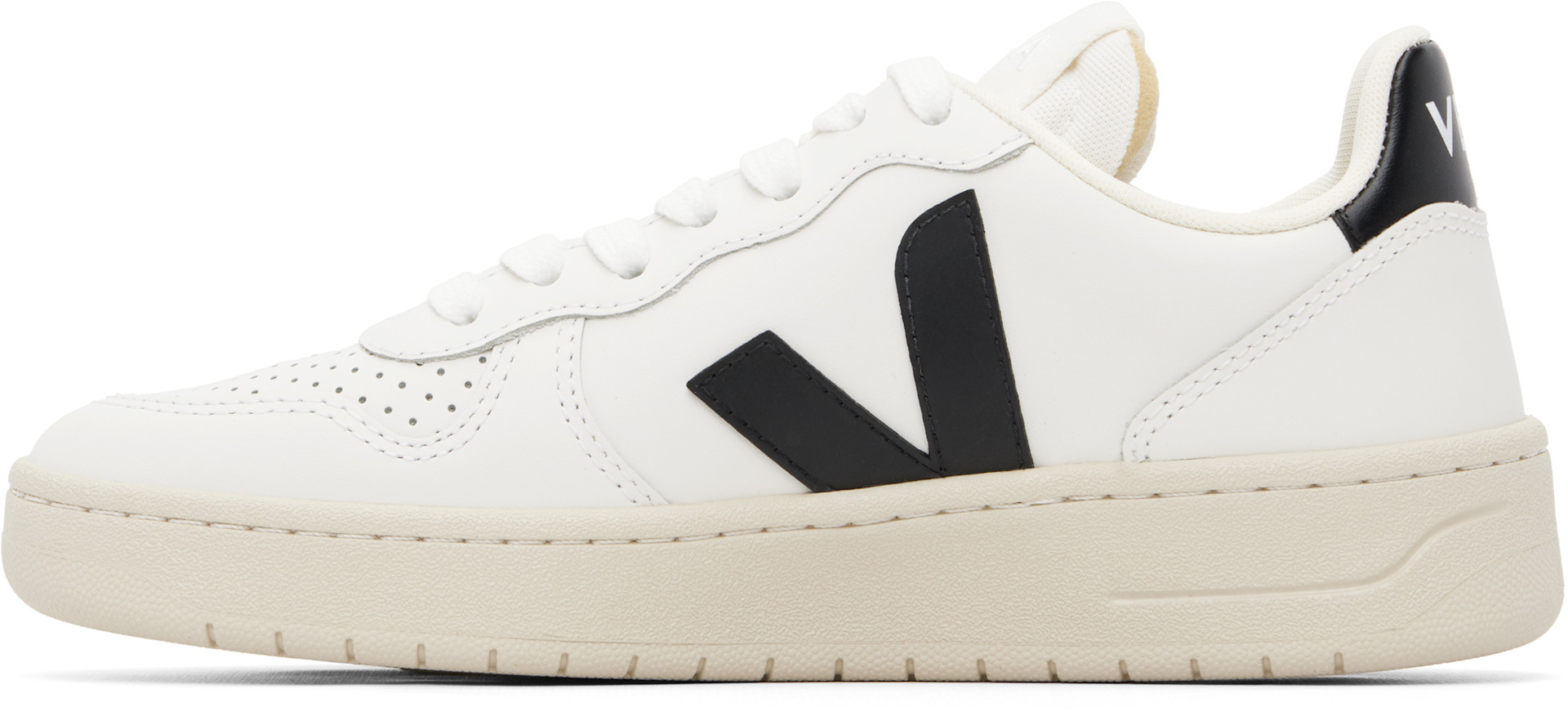 VEJA ベルクロスニーカー 37サイズ ホワイト/ブラック VEJA: ホワイト＆ブラック V-10 レザースニーカー | SSENSE 日本