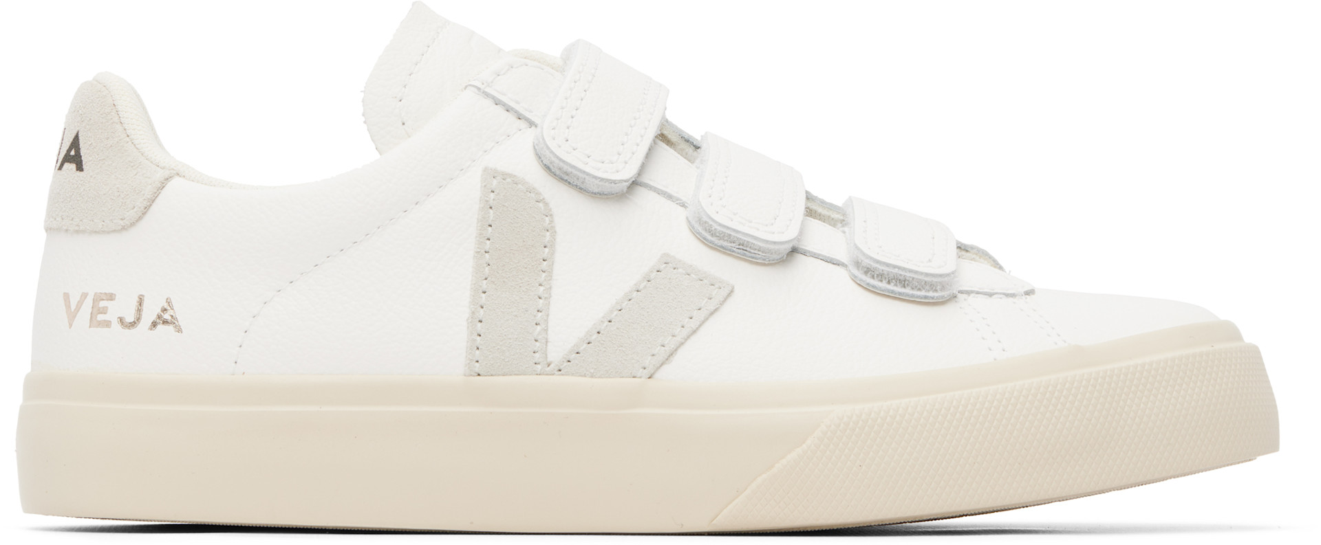 VEJA - Baskets Recife blanc et gris en cuir