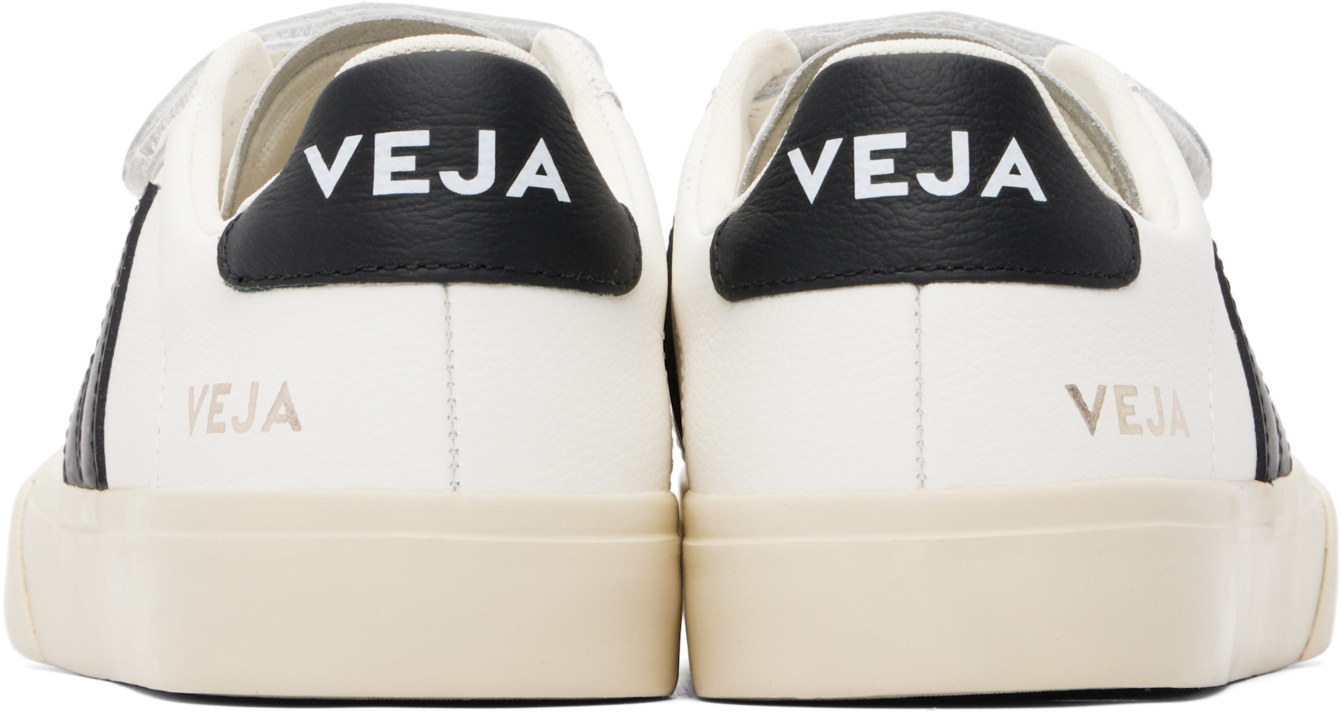 VEJA: White & Black Recife Leather Sneakers | SSENSE