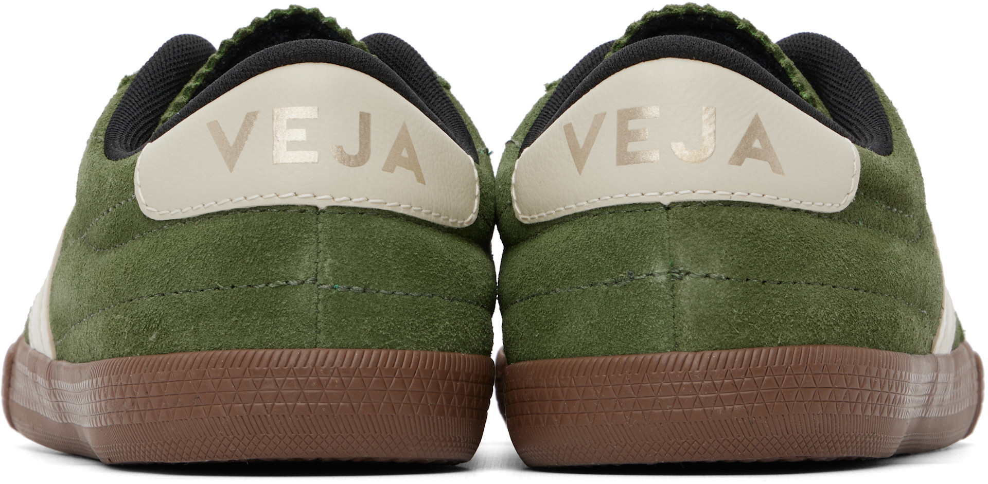 VEJA - Baskets Panenka vertes en suède