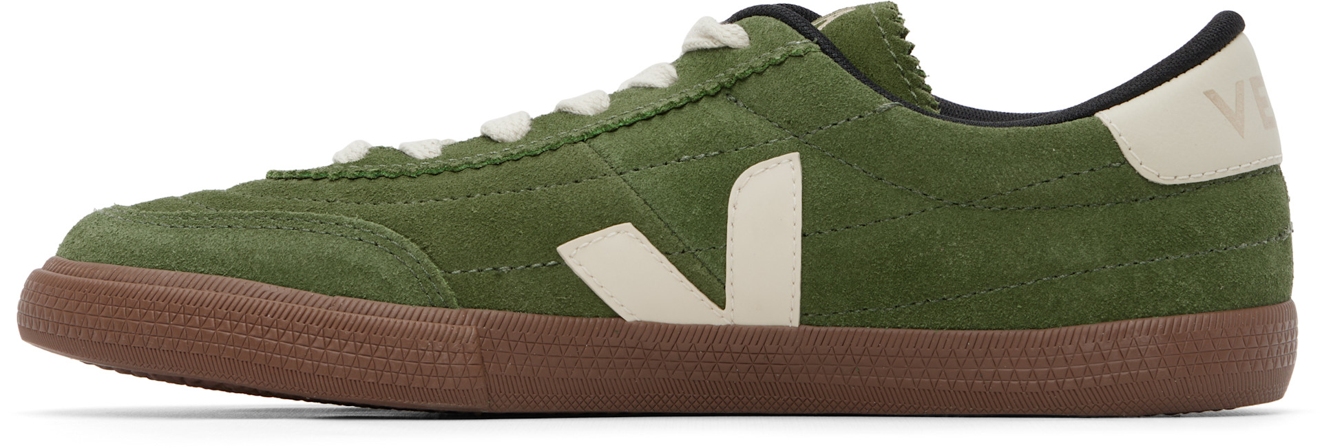 VEJA - Baskets Panenka vertes en suède