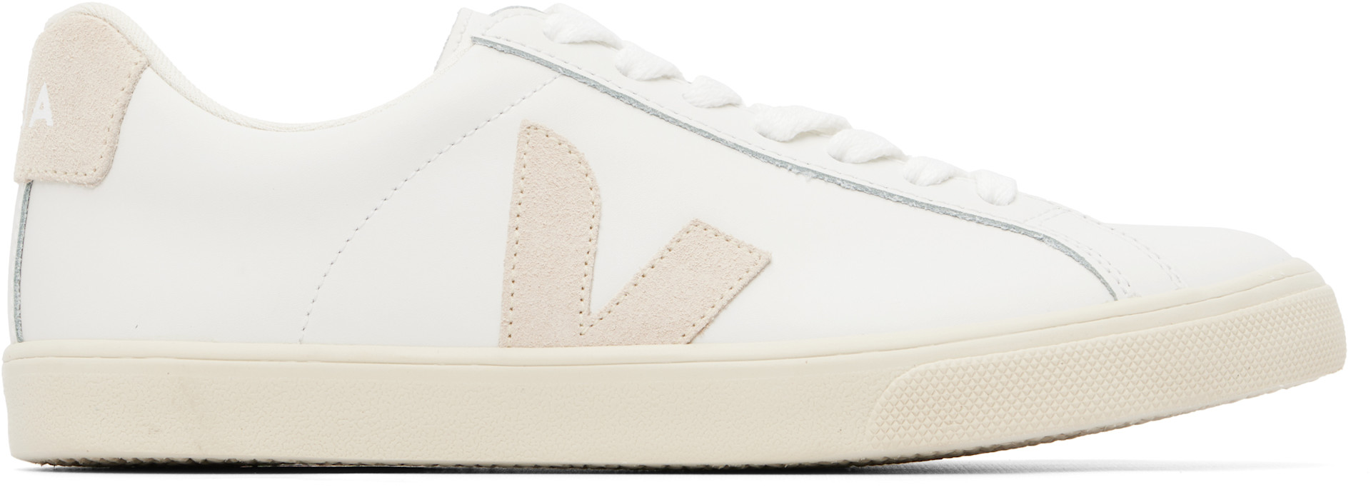VEJA - Baskets Esplar blanc et beige en cuir