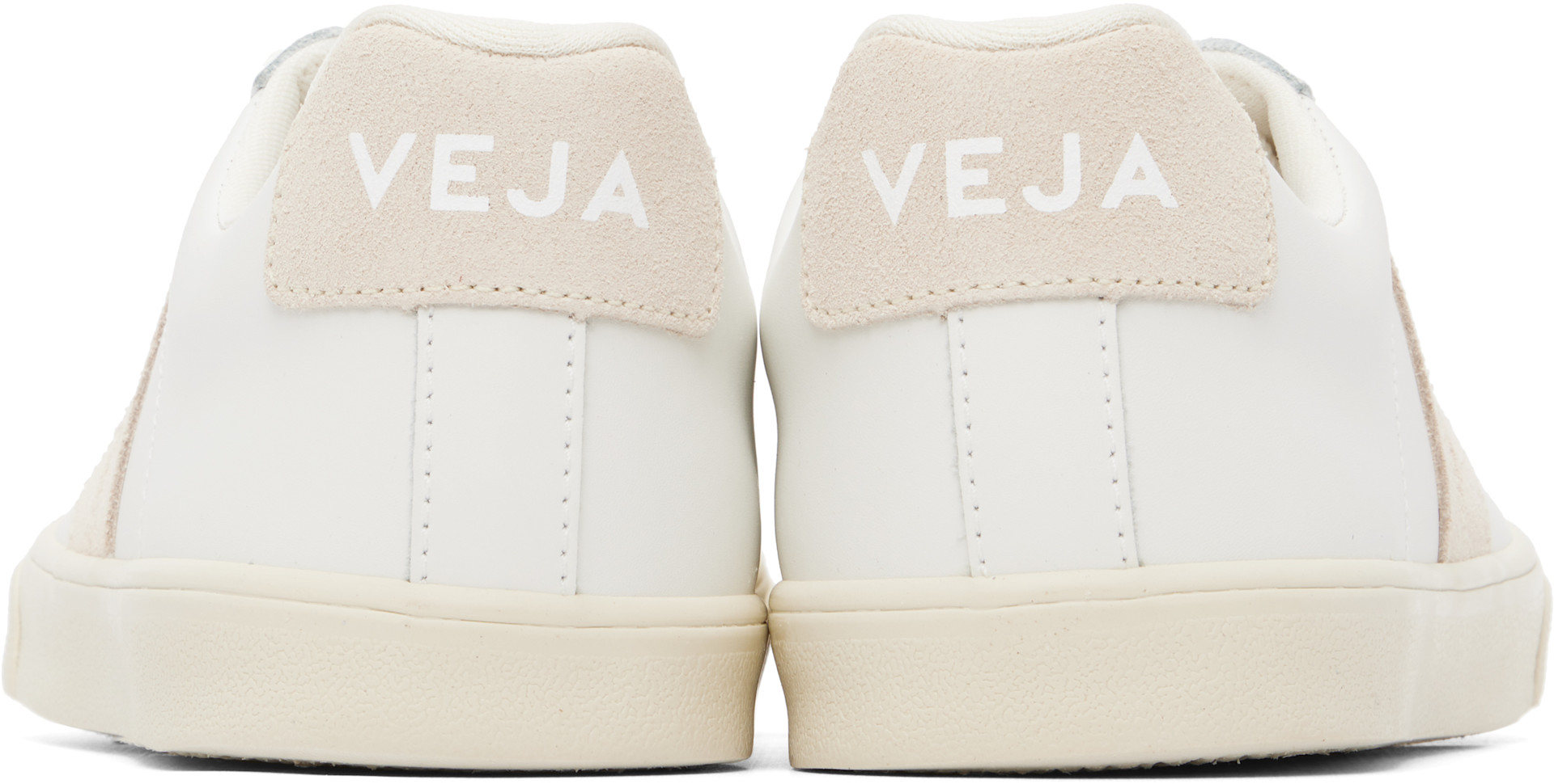 VEJA - Baskets Esplar blanc et beige en cuir