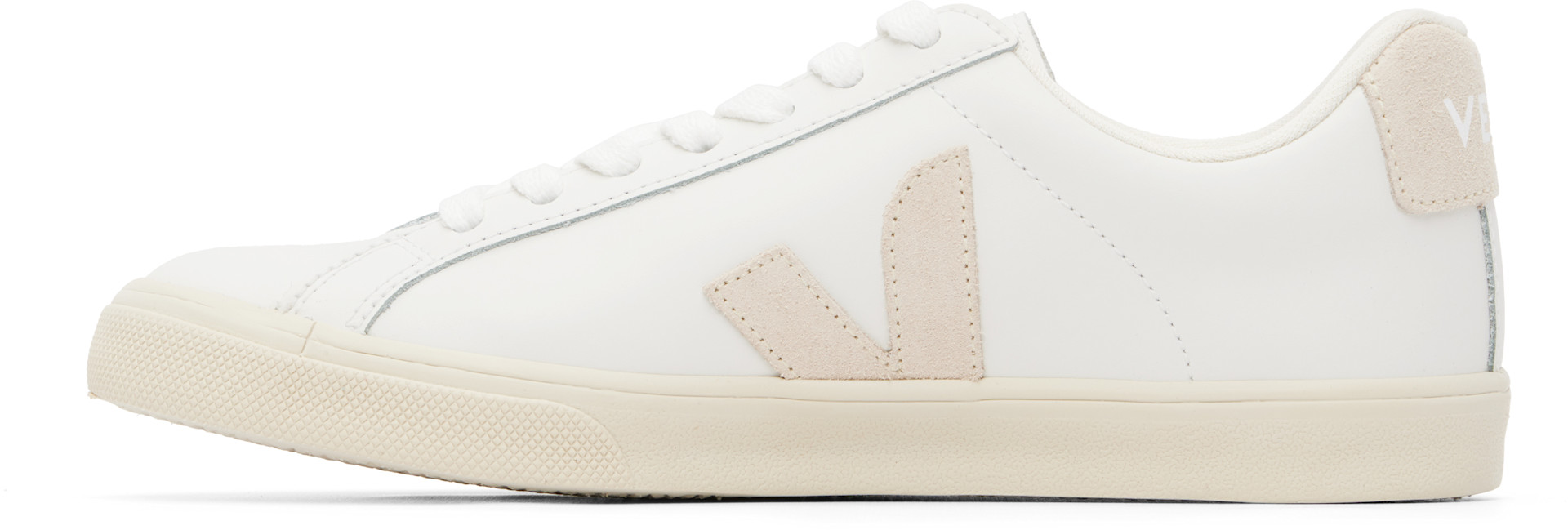 VEJA - Baskets Esplar blanc et beige en cuir