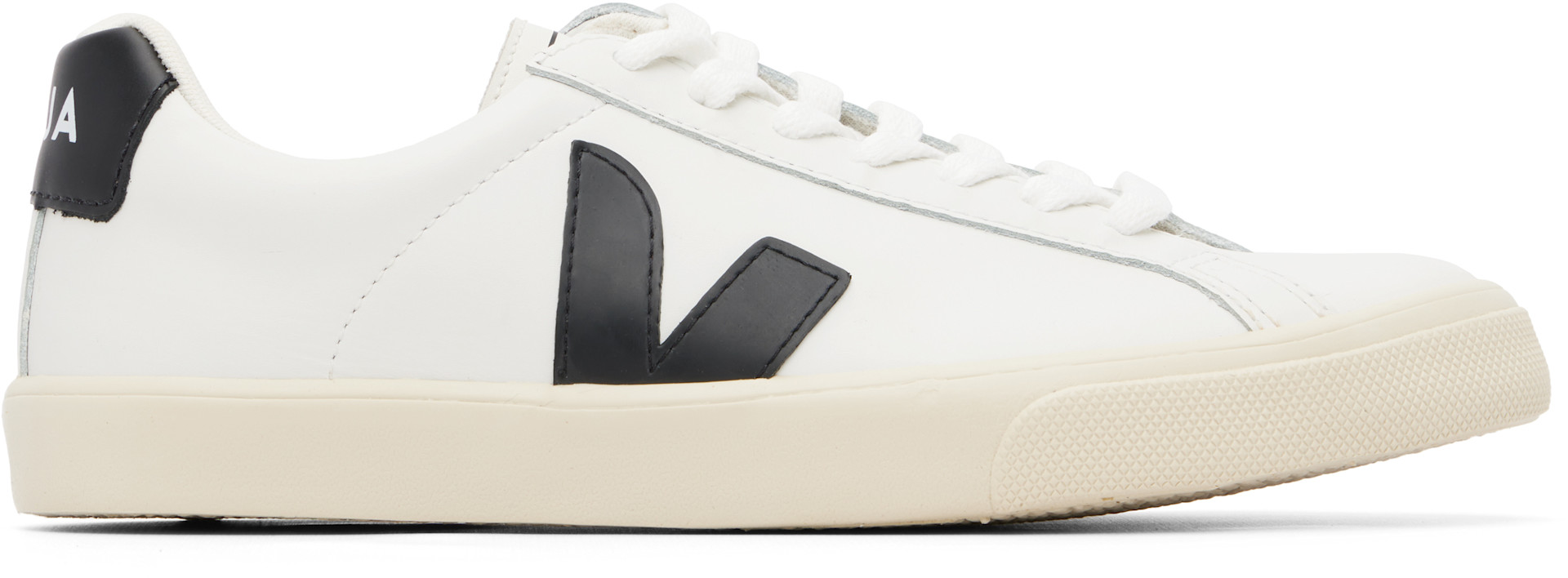 VEJA - Baskets Esplar blanc et noir en cuir