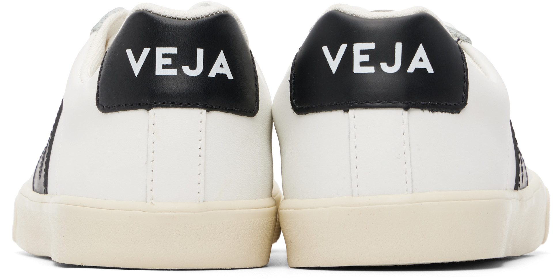 VEJA - Baskets Esplar blanc et noir en cuir