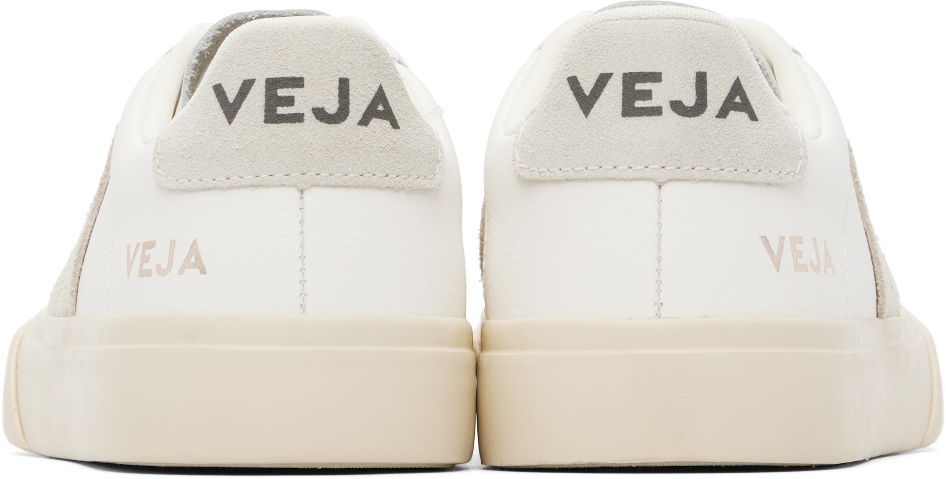 VEJA - Baskets Campo blanc et gris en cuir