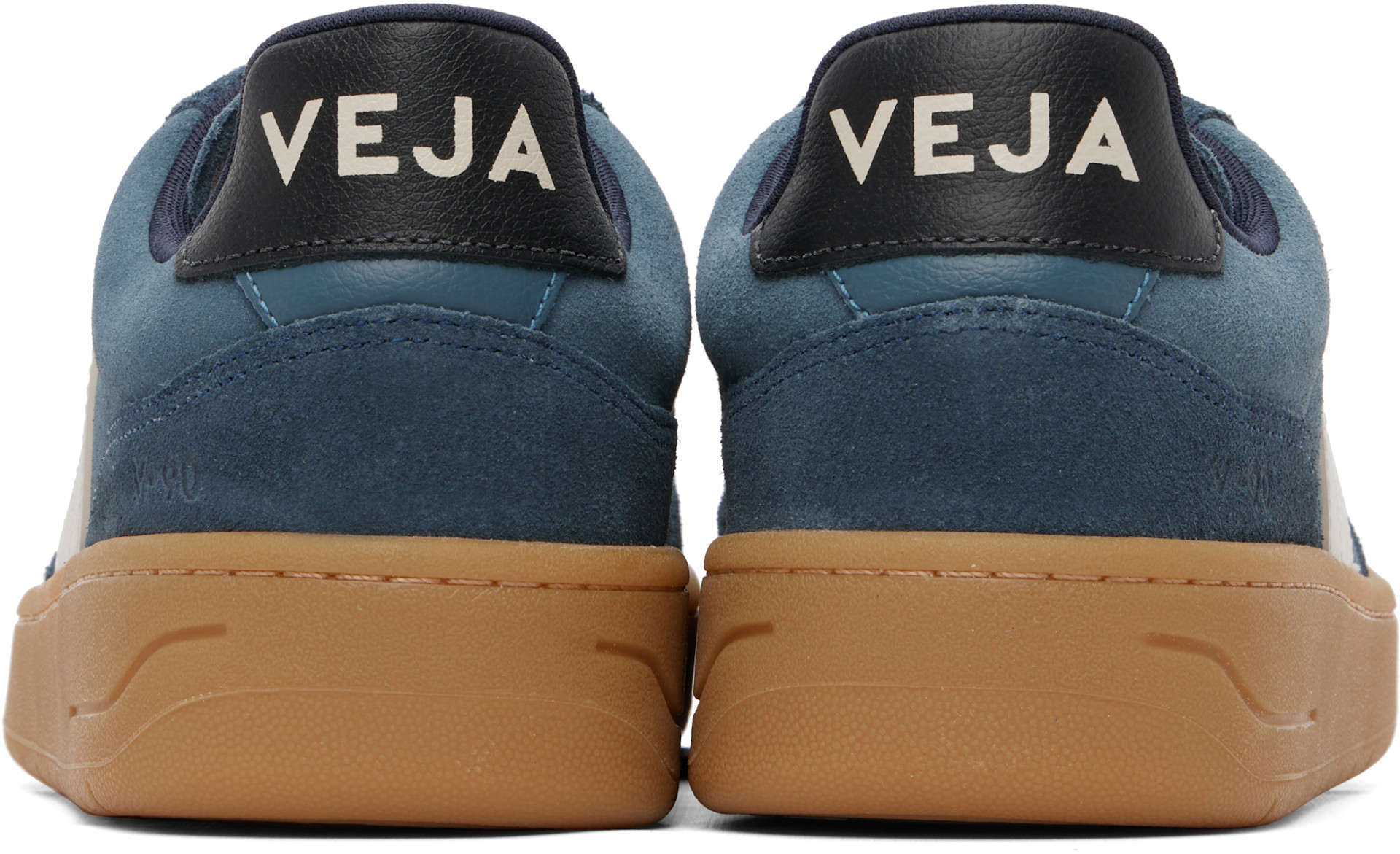 VEJA - Baskets V-90 bleues en suède