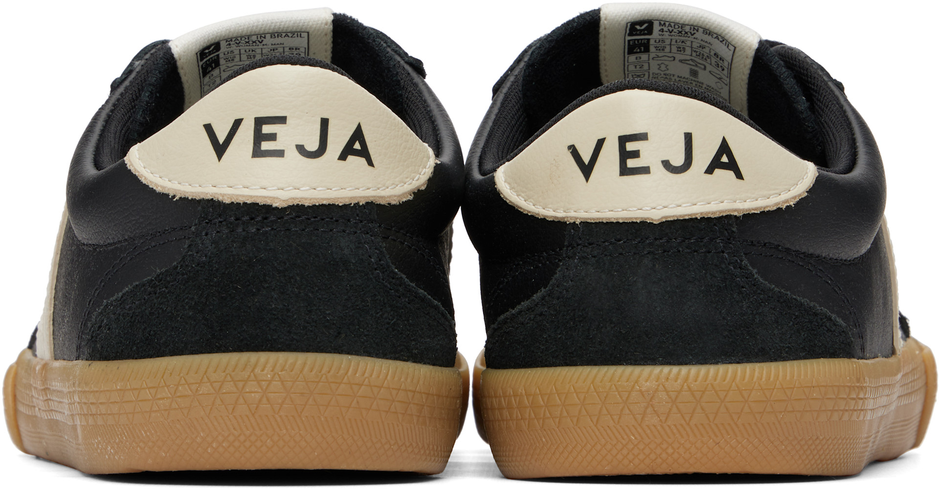 VEJA: ブラック Volley レザースニーカー | SSENSE 日本